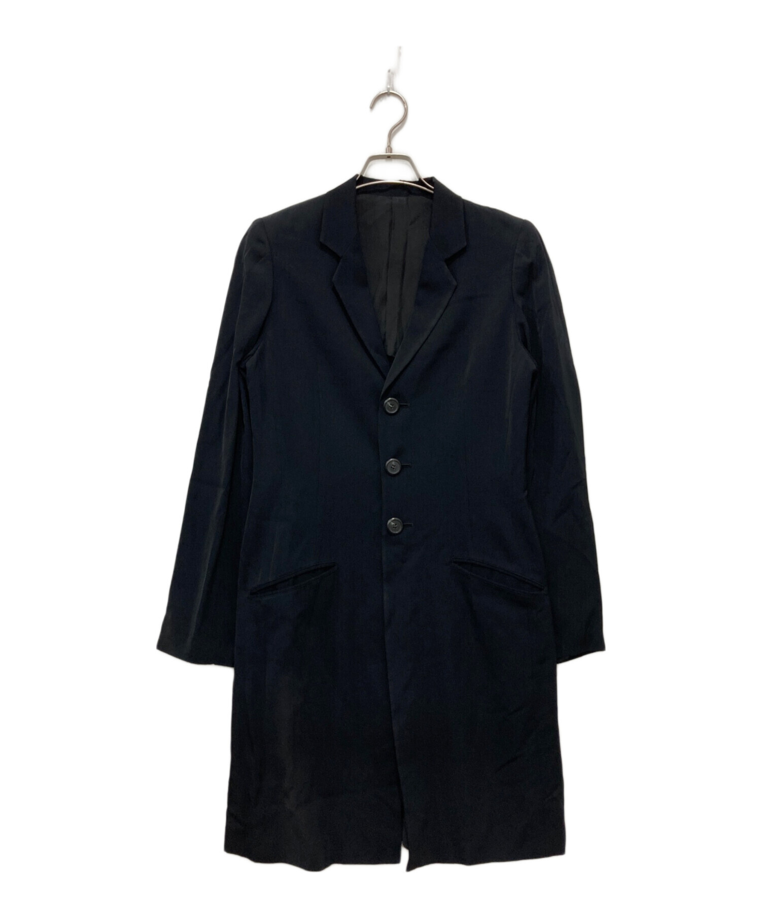 中古・古着通販】Y's (ワイズ) チェスターコート ブラック サイズ:下記