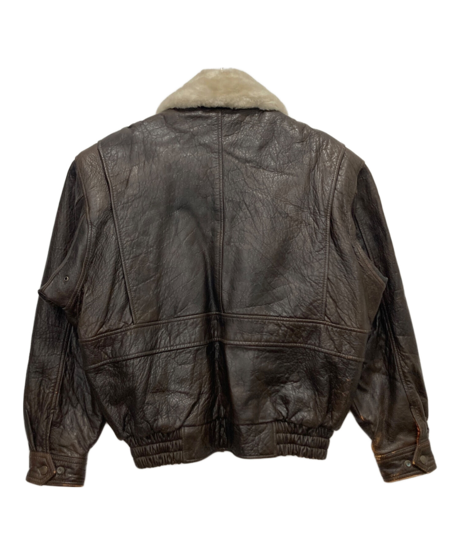 ラッキーストライク レザー ジャケット ライダース 羊革 G-1 取外し可 ボア 中古・古着通販】LUCKY STRIKE (ラッキーストライク) G-1レザー