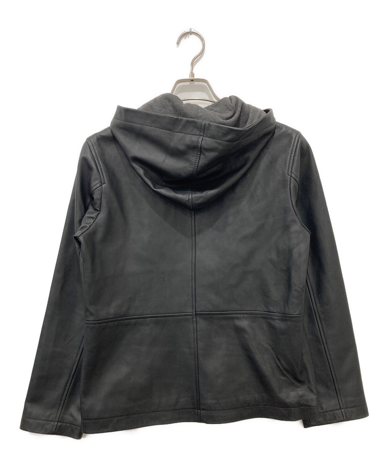 中古・古着通販】GAP (ギャップ) ラムナッパレザーフーディー ブラック