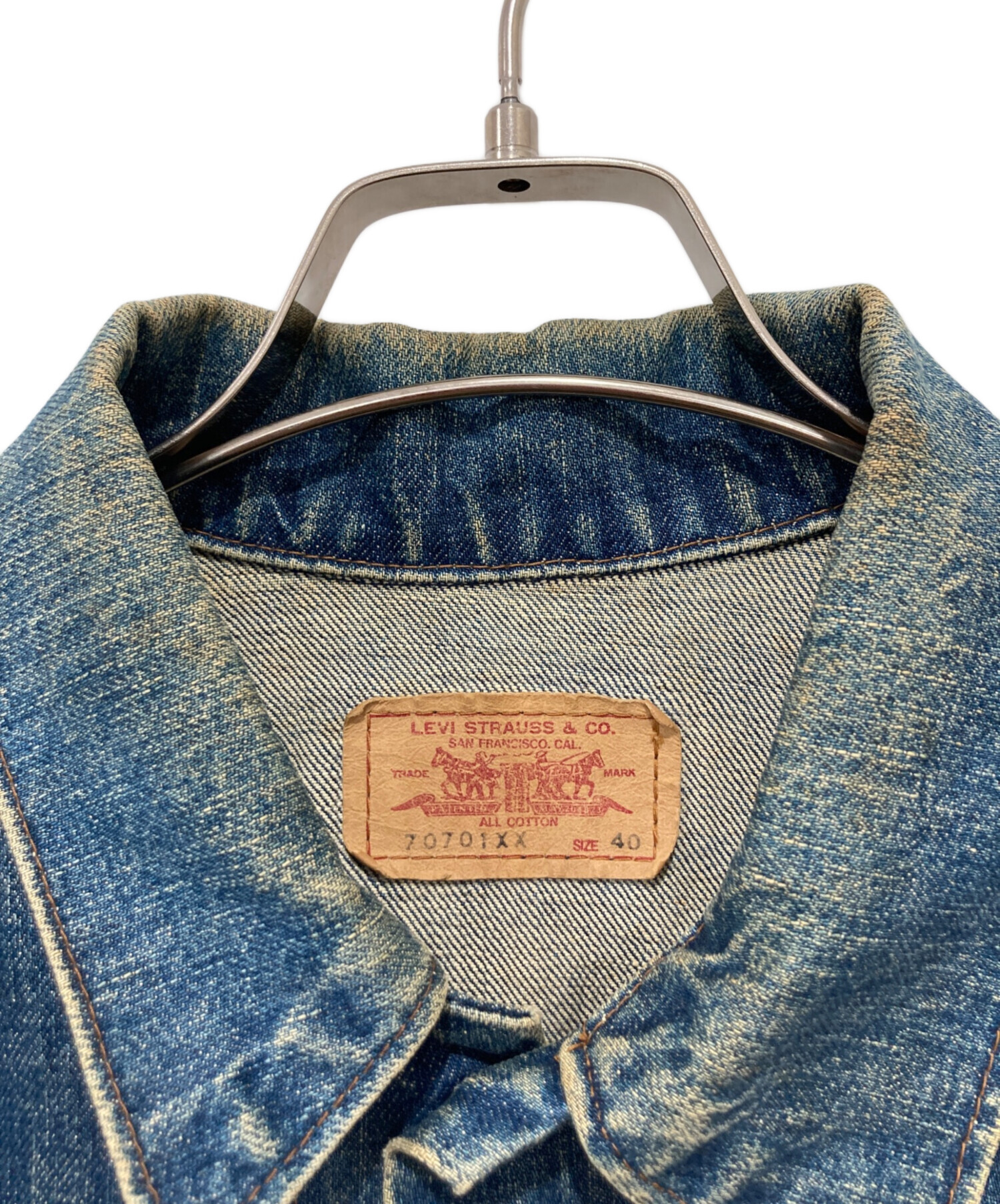 中古・古着通販】LEVI'S (リーバイス) デニムジャケット/ボタン裏J02