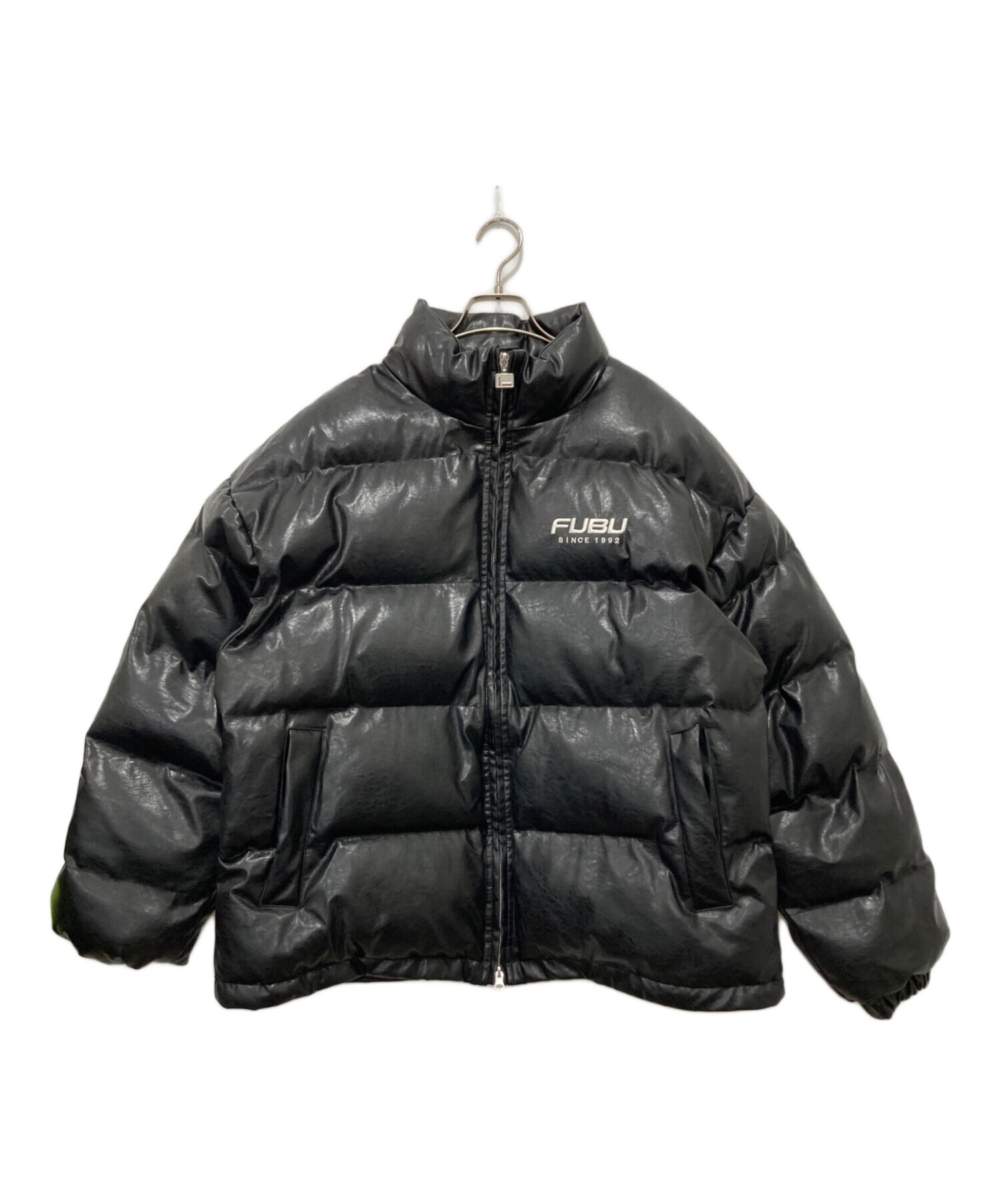 中古・古着通販】FUBU (フブ) ECO LEATHER PUFFER JACKET ブラック