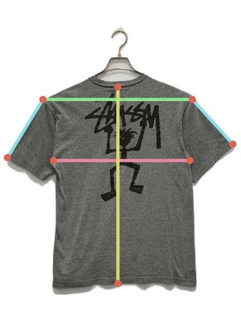 中古・古着通販】stussy (ステューシー) シャドーマンTシャツ/USA製/紺