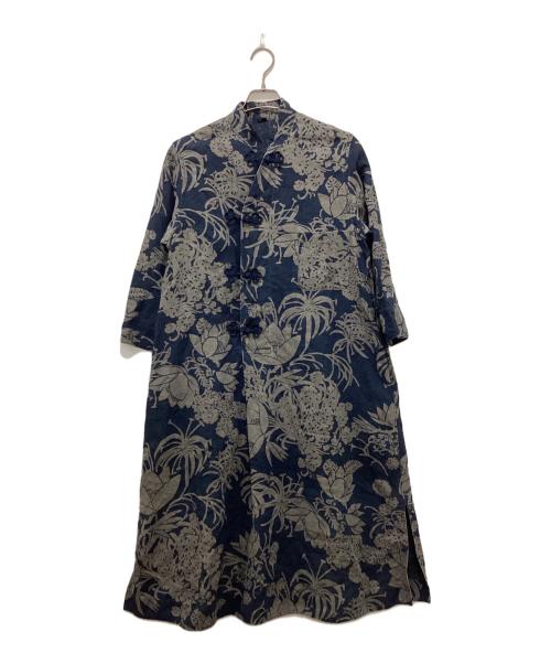 【美品 25SS】 45R リネンロータスプリントのレイレイシャツ 美品 25SS】 45R リネンロータスプリントのレイレイシャツ