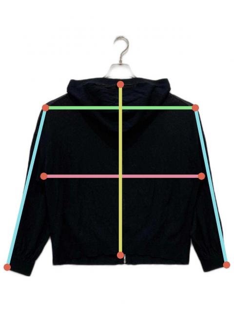 【美品】Theory ｜セオリー ジップアップパーカー ショート丈　ストレッチ 中古・古着通販】theory (セオリー) ジップパーカー ブラック サイズ:S