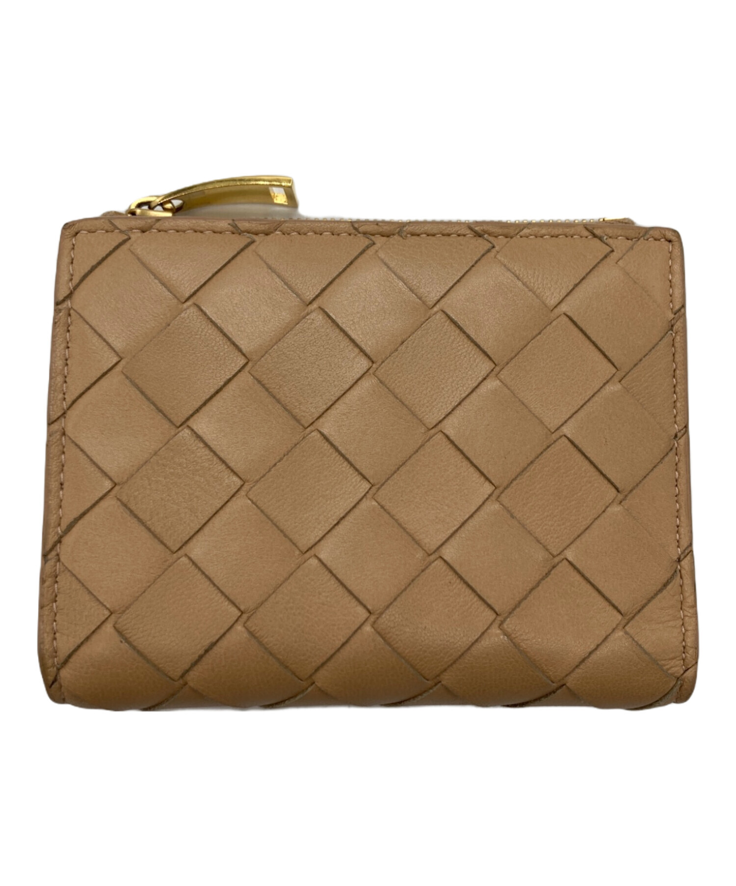 中古】11668 BOTTEGA ボッテガ マキシイントレチャート 二つ折り 財布 