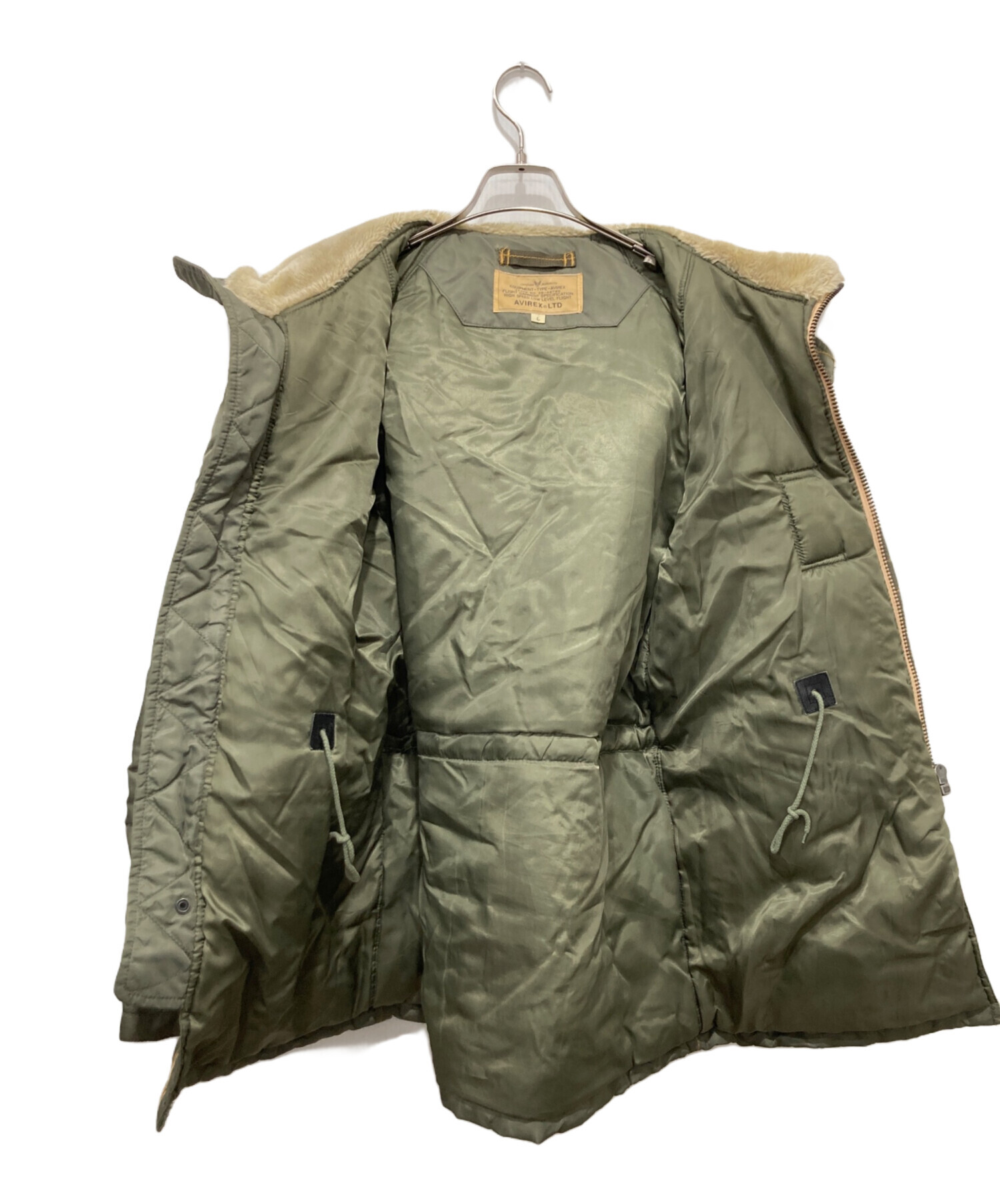 未使用級◆AVIREX◆75th N-3B フライトジャケット カーキ 2XL AVIREX/アビレックス N-3Bフライト ジャケット タイトバージョン