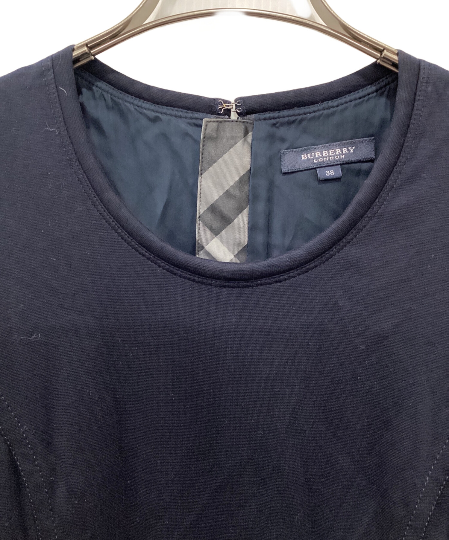 BURBERRY LONDON トレンチ　ワンピース ノーカラー　ベルト　半袖 中古・古着通販】BURBERRY LONDON (バーバリーロンドン) 半袖
