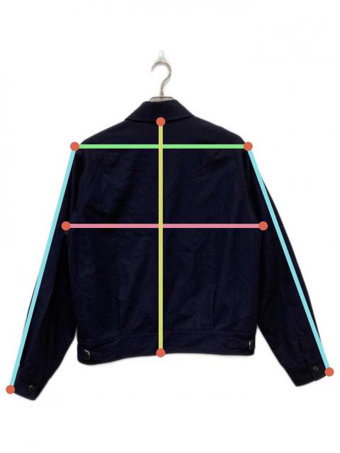 中古・古着通販】COMOLI (コモリ) フラノZIPブルゾン ネイビー サイズ