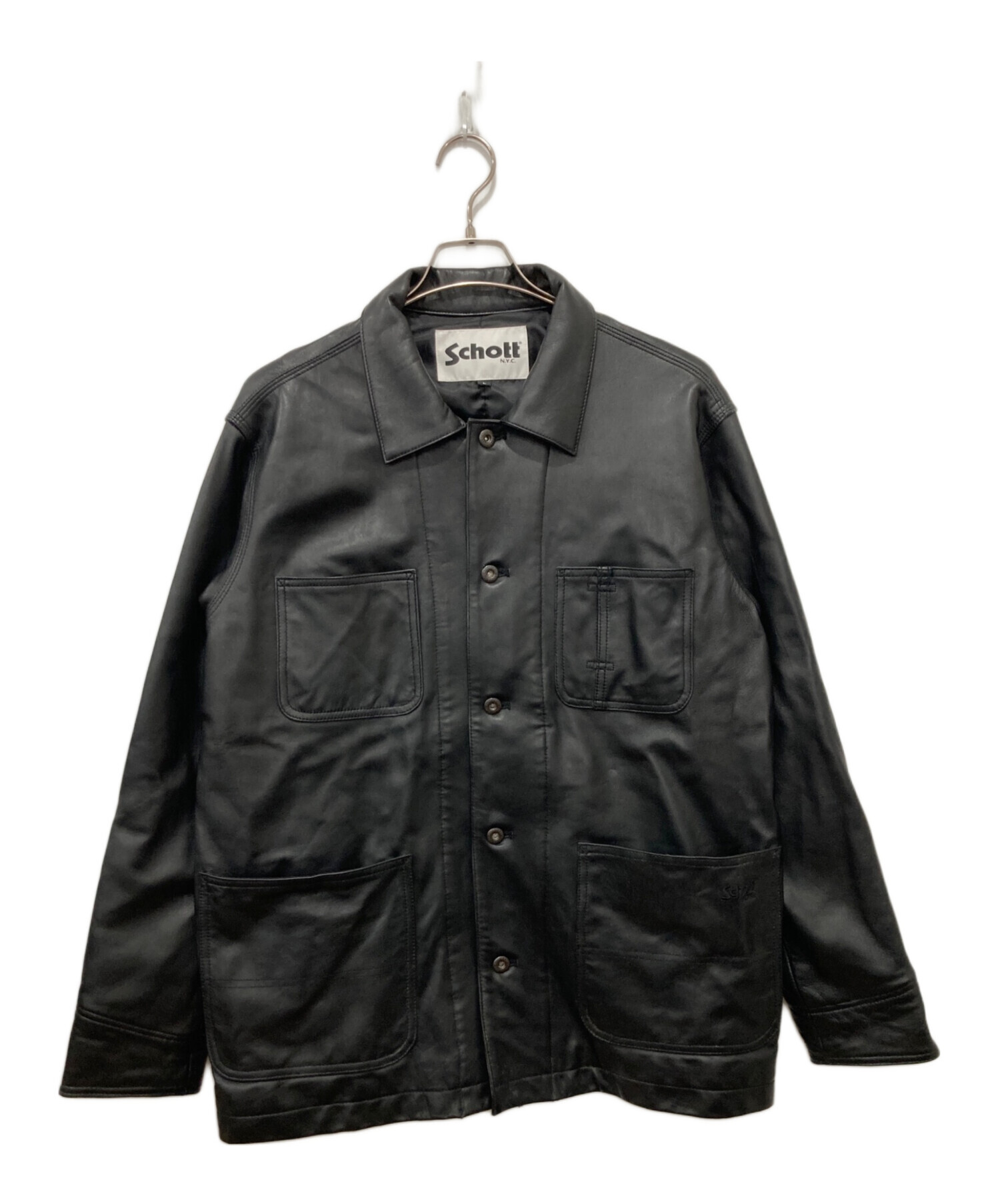 中古・古着通販】Schott (ショット) LAMB LEATHER COVERALL JACKET