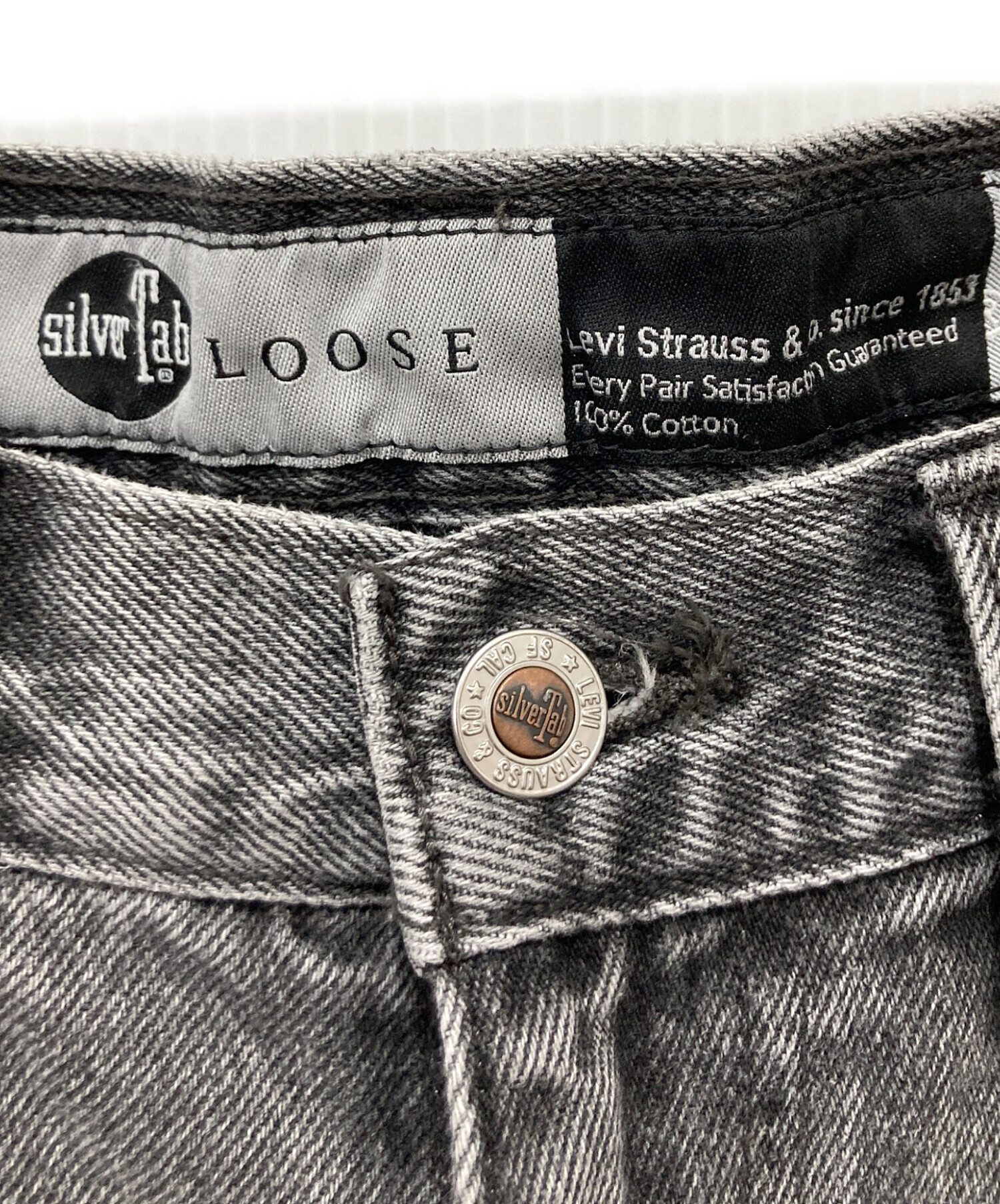 SILVER TAB　リーバイス　loose　W32L30　ブラックデニムパンツ 00s Levi'sリーバイス SILVERTABシルバータブ BAGGY FIT