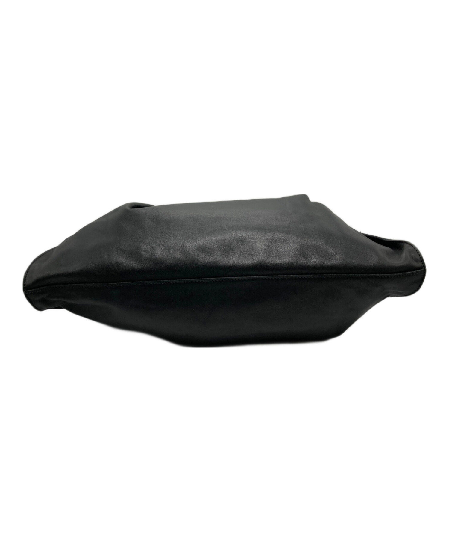 GUCCI ブラックレザーハンドバッグ 中古・古着通販】GUCCI (グッチ) レザーハンドバッグ ブラック