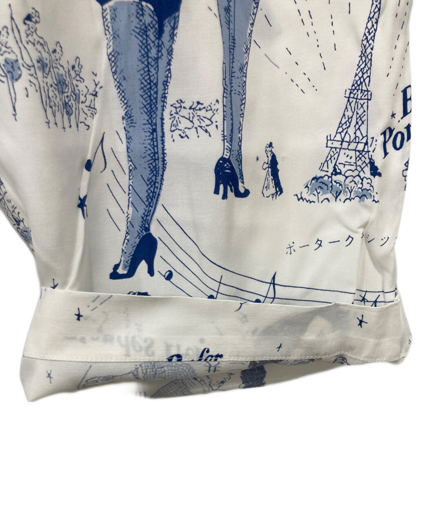 ポータークラシック パンツ L ブルー ハート レーヨン100