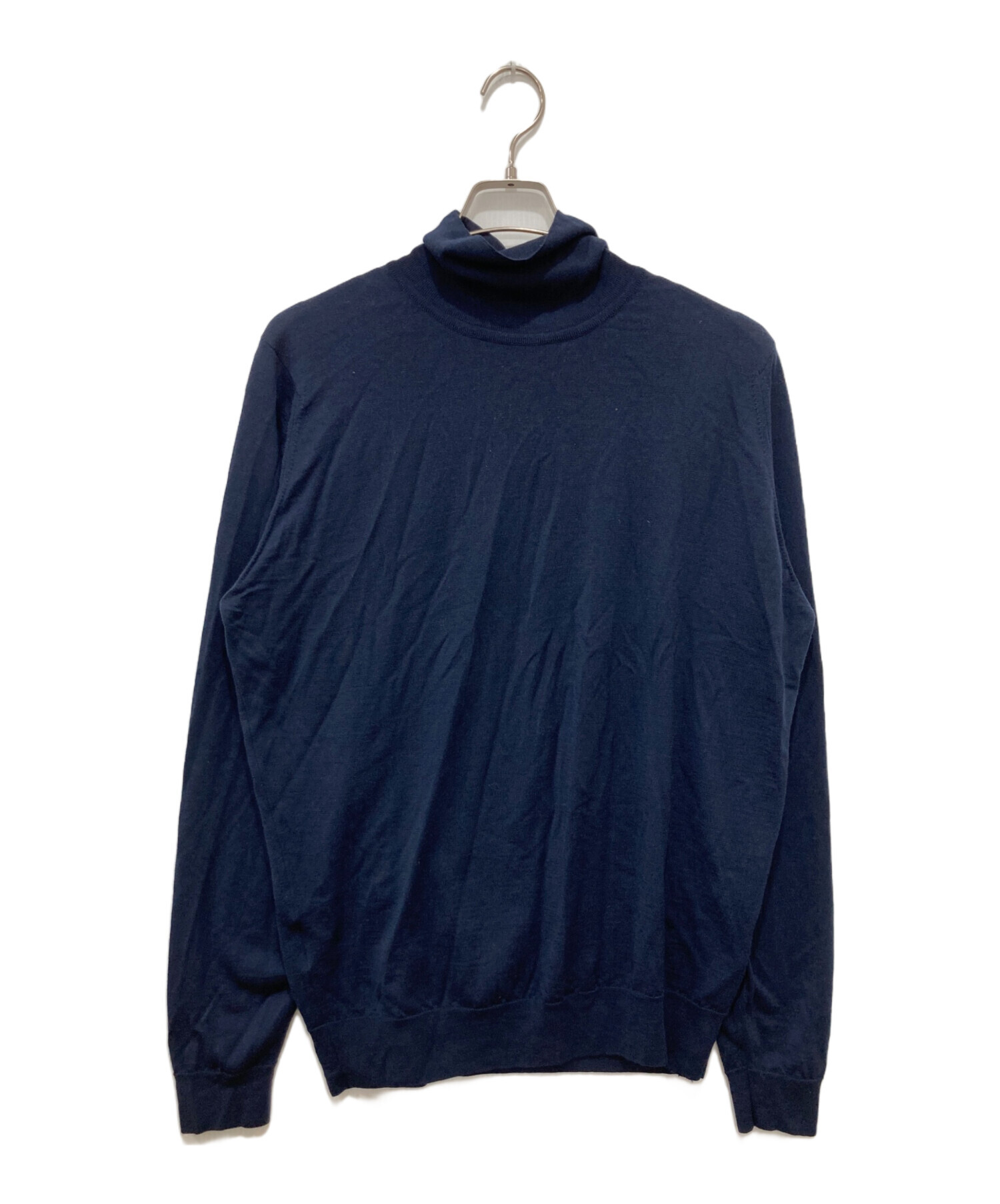 JOHN SMEDLEY ネイビー タートルネックセーター