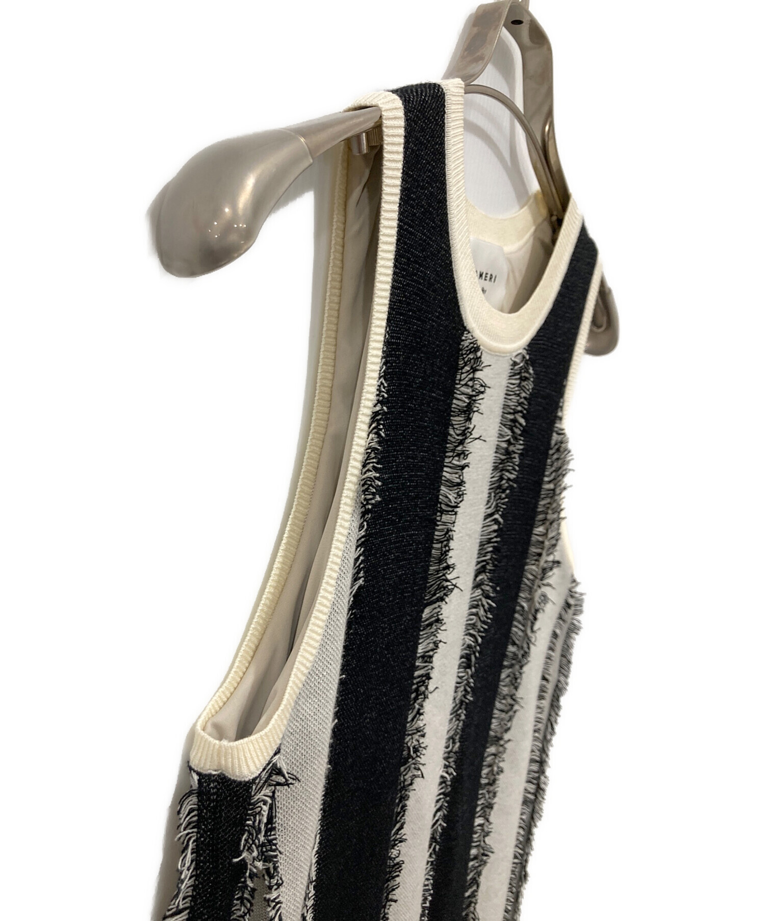 中古・古着通販】Ameri (アメリ) MULTI STRIPE JACQUARD DRESS 