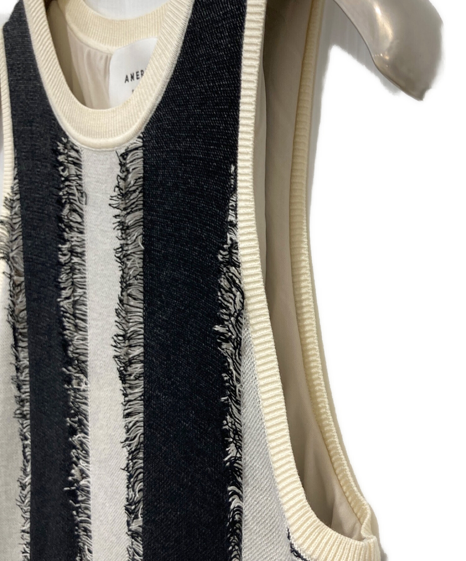 中古・古着通販】Ameri (アメリ) MULTI STRIPE JACQUARD DRESS 