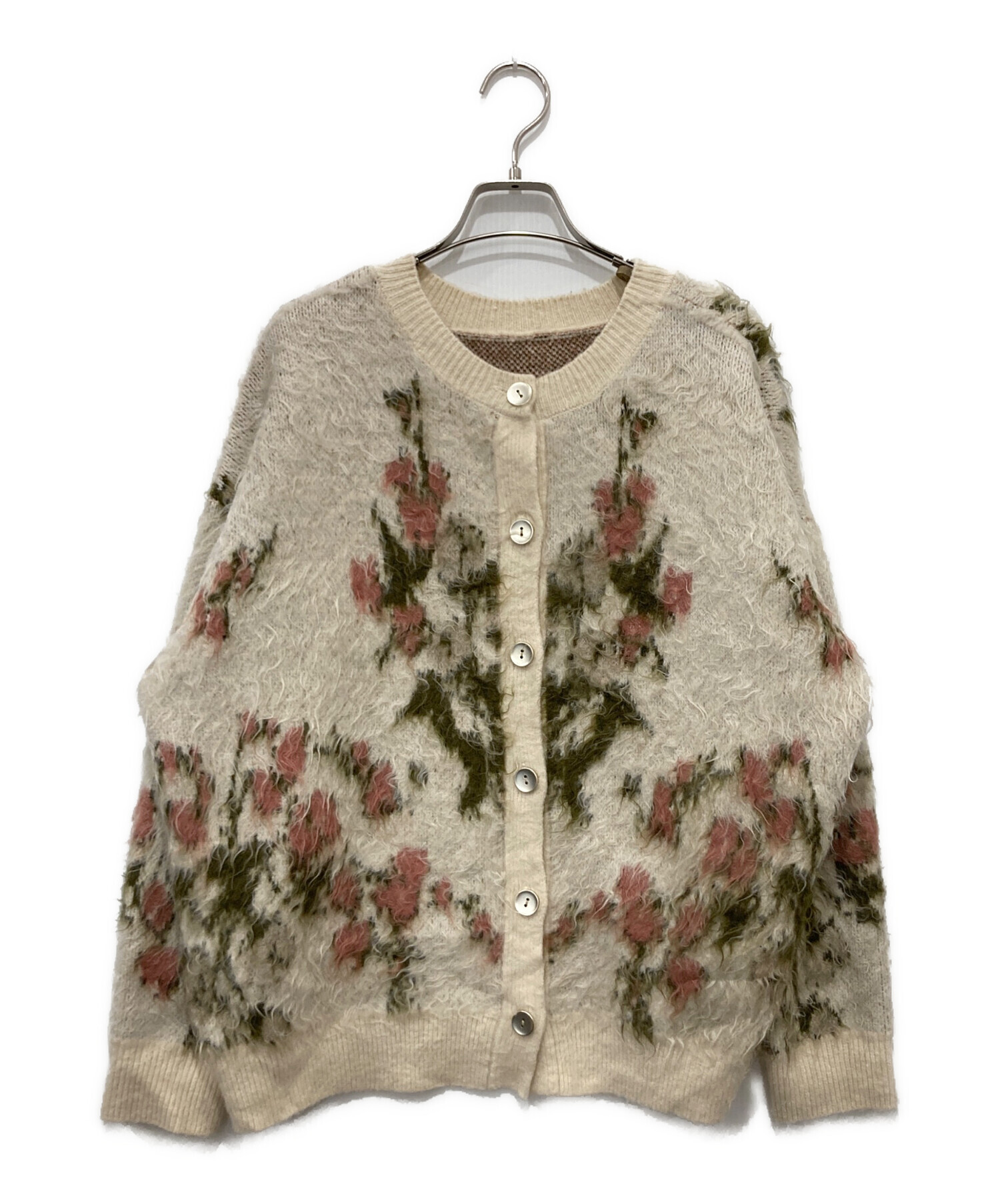 中古・古着通販】laruta (ラルータ) 花柄ジャガードシャギー2WAYニット