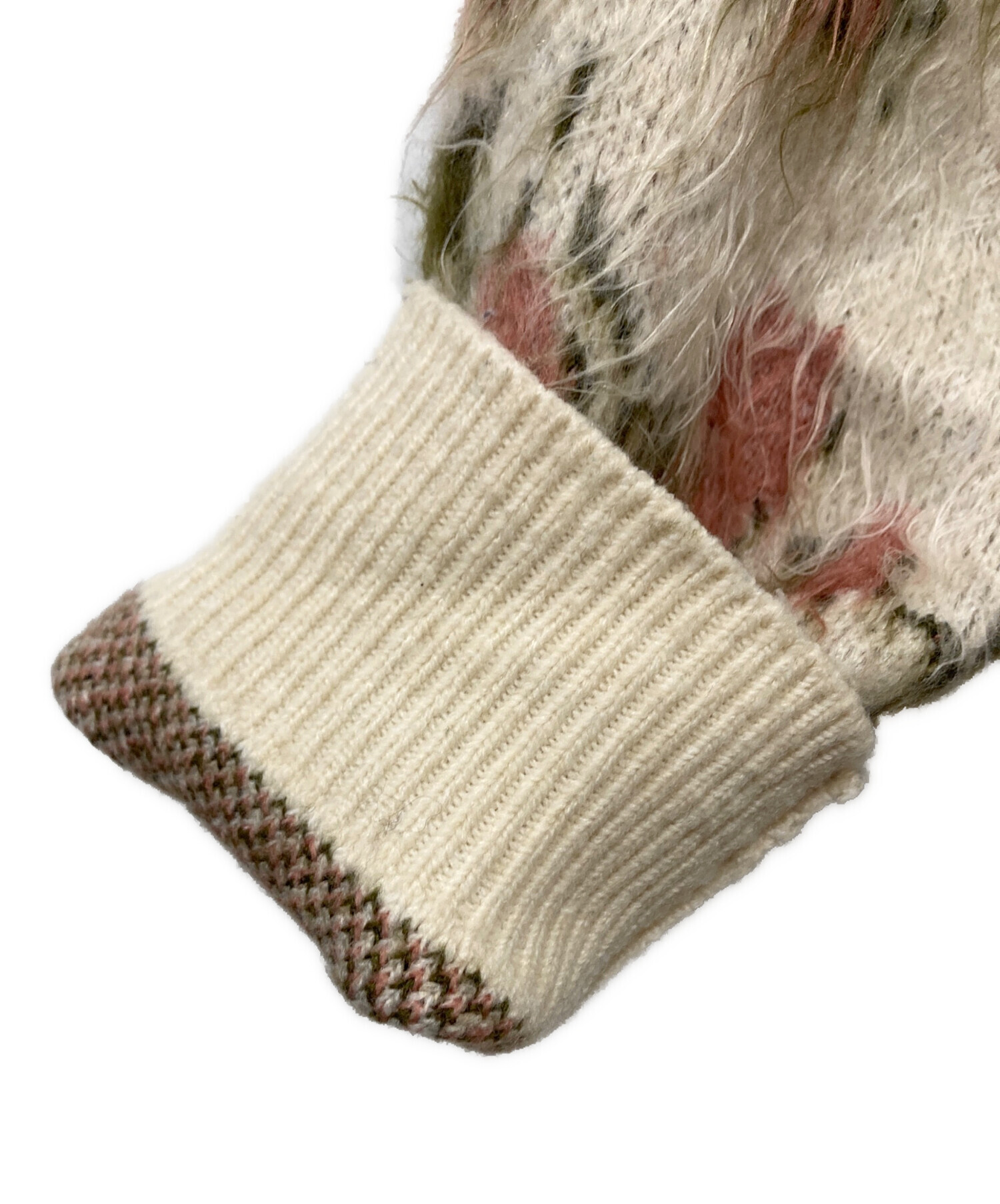 中古・古着通販】laruta (ラルータ) 花柄ジャガードシャギー2WAYニット