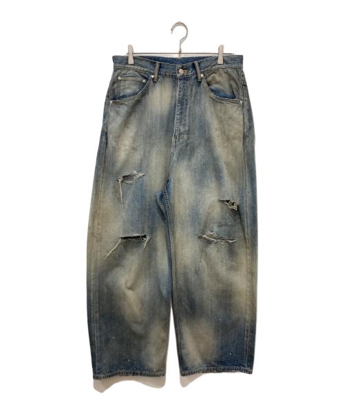 25SS ancellm デニムパンツ 中古・古着通販】ANCELLM (アンセルム) DAMEGE WIDE 5P DENIM