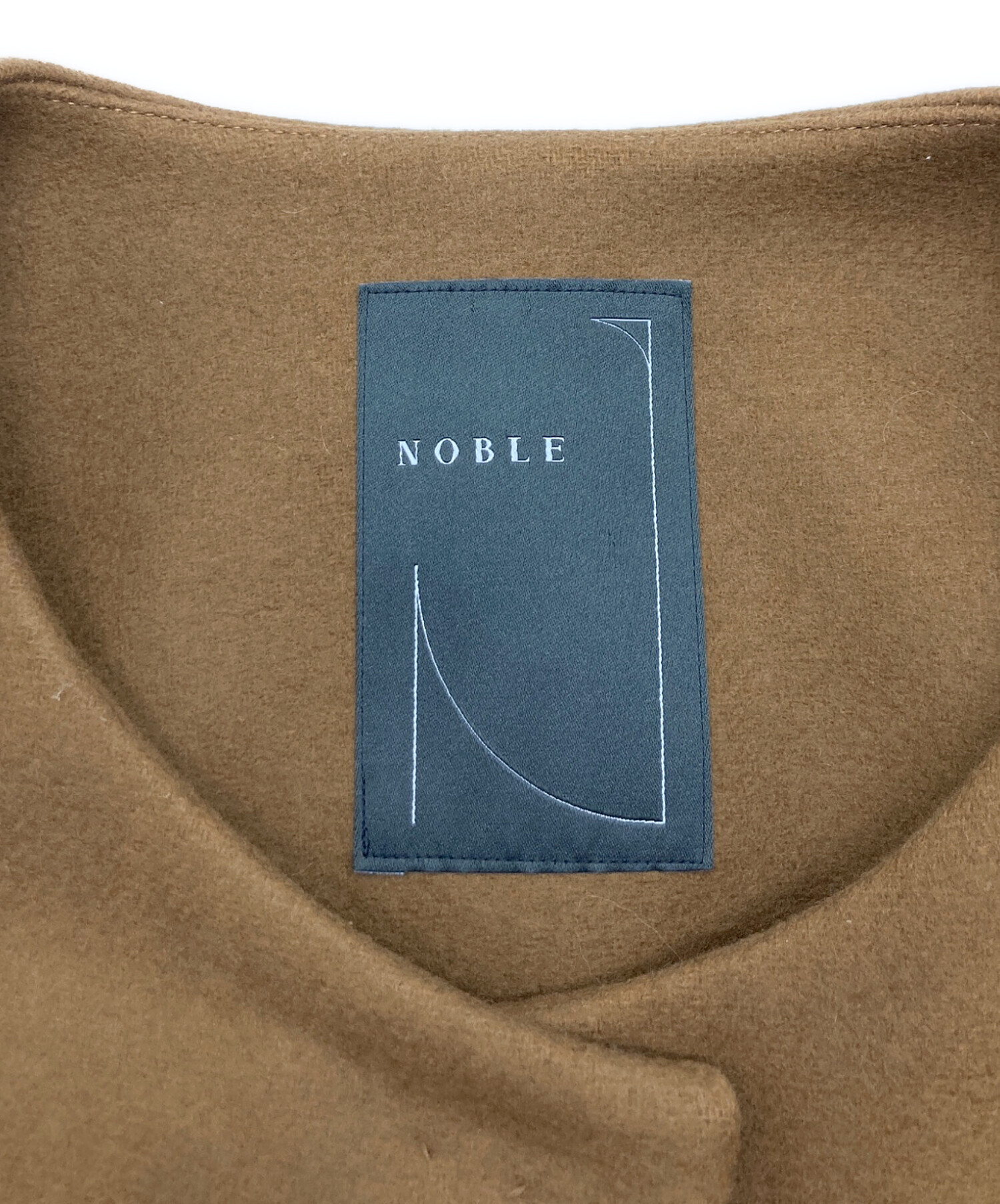 中古・古着通販】Noble (ノーブル) MANTECOミドルコート ブラウン