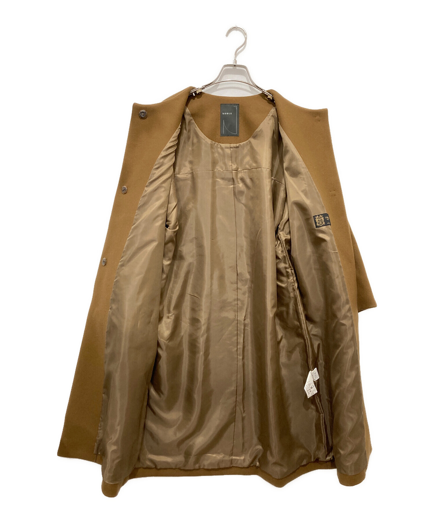NOBLE ノーブル★MANTECO マンテコ ミドルコート ベージュ 38 中古・古着通販】Noble (ノーブル) MANTECOミドルコート ブラウン