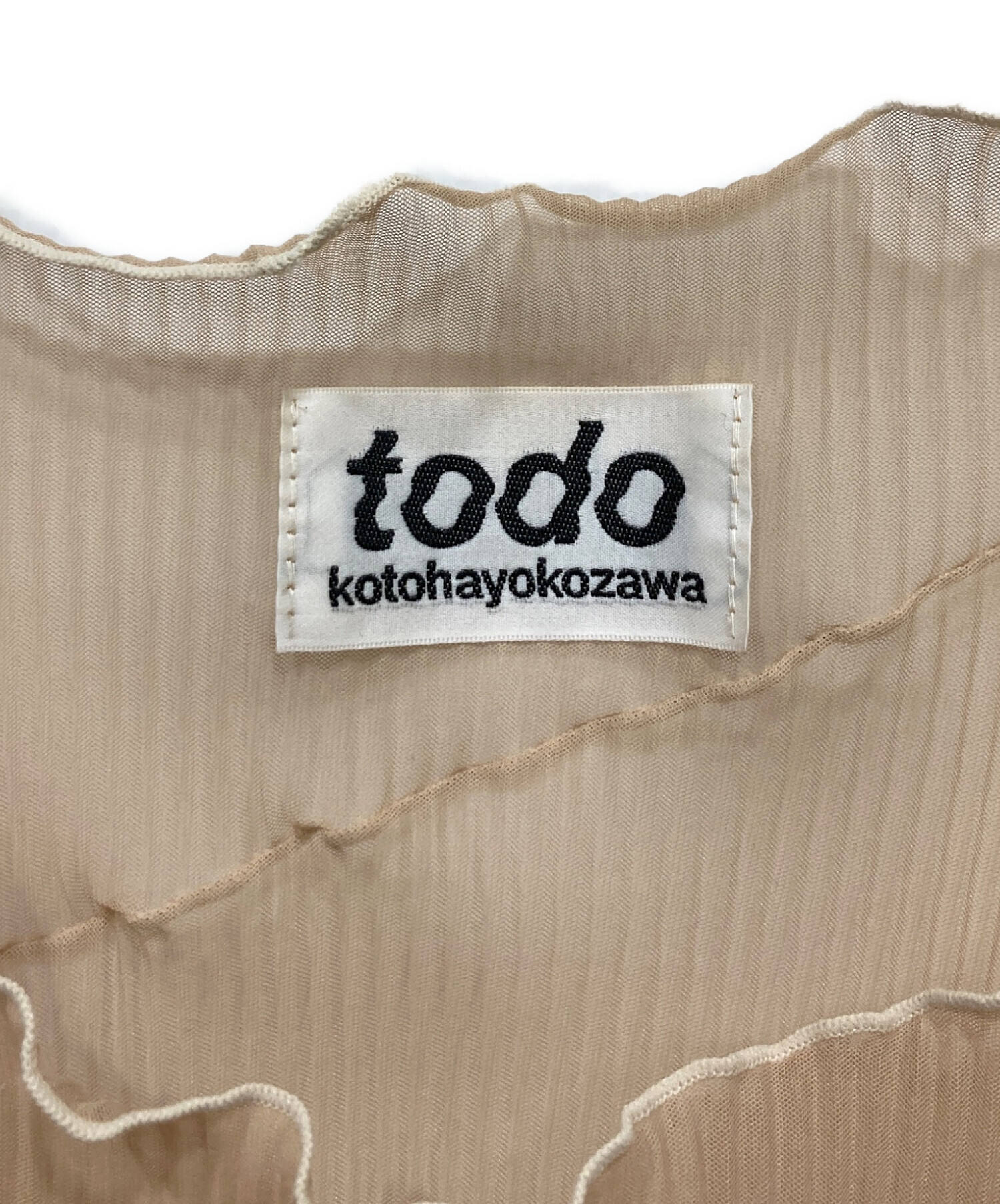 todo kotohayokozawa ブラウス -(S位) 【古着】【中古】 中古・古着通販】todo kotohayokozawa (トゥードゥー コトハヨコザワ