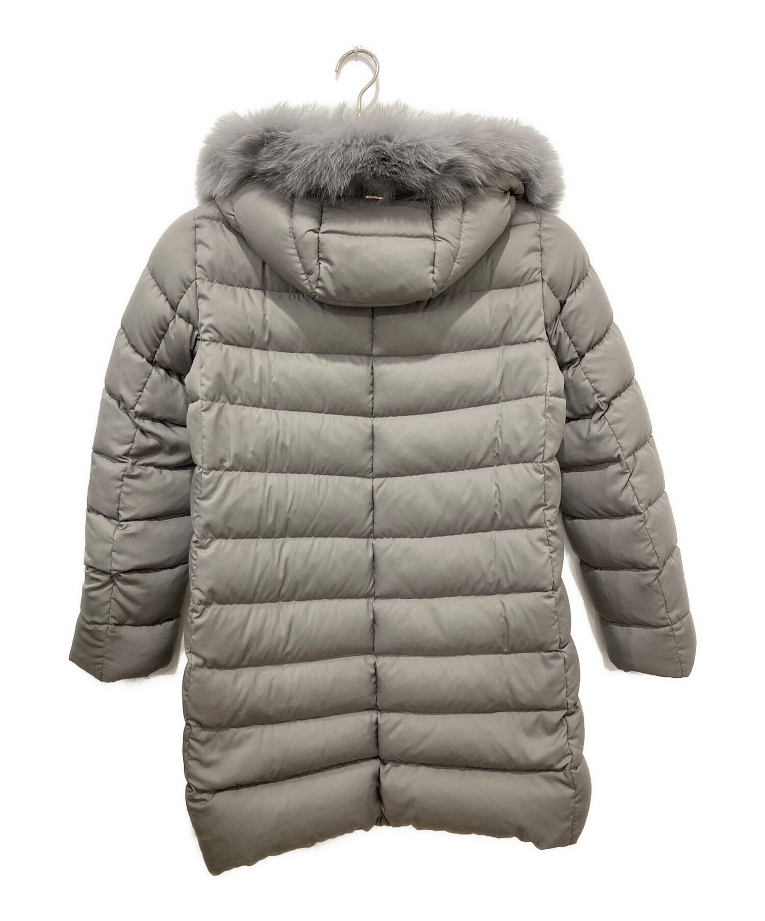 【未使用】HERNO ヘルノ リアルファー ダウンコート レディース サイズ44 中古・古着通販】HERNO (ヘルノ) ファー付きダウンコート グレー