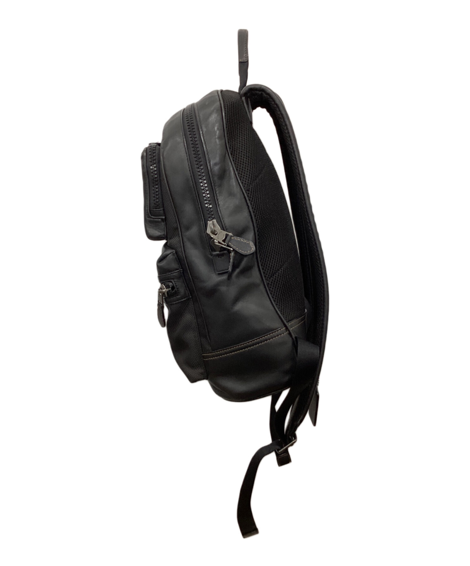 中古・古着通販】COACH (コーチ) レザーリュック ブラック｜ブランド 