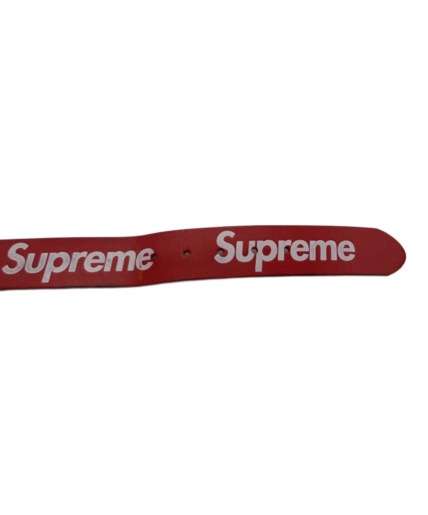 中古・古着通販】SUPREME (シュプリーム) repeat leather belt レッド