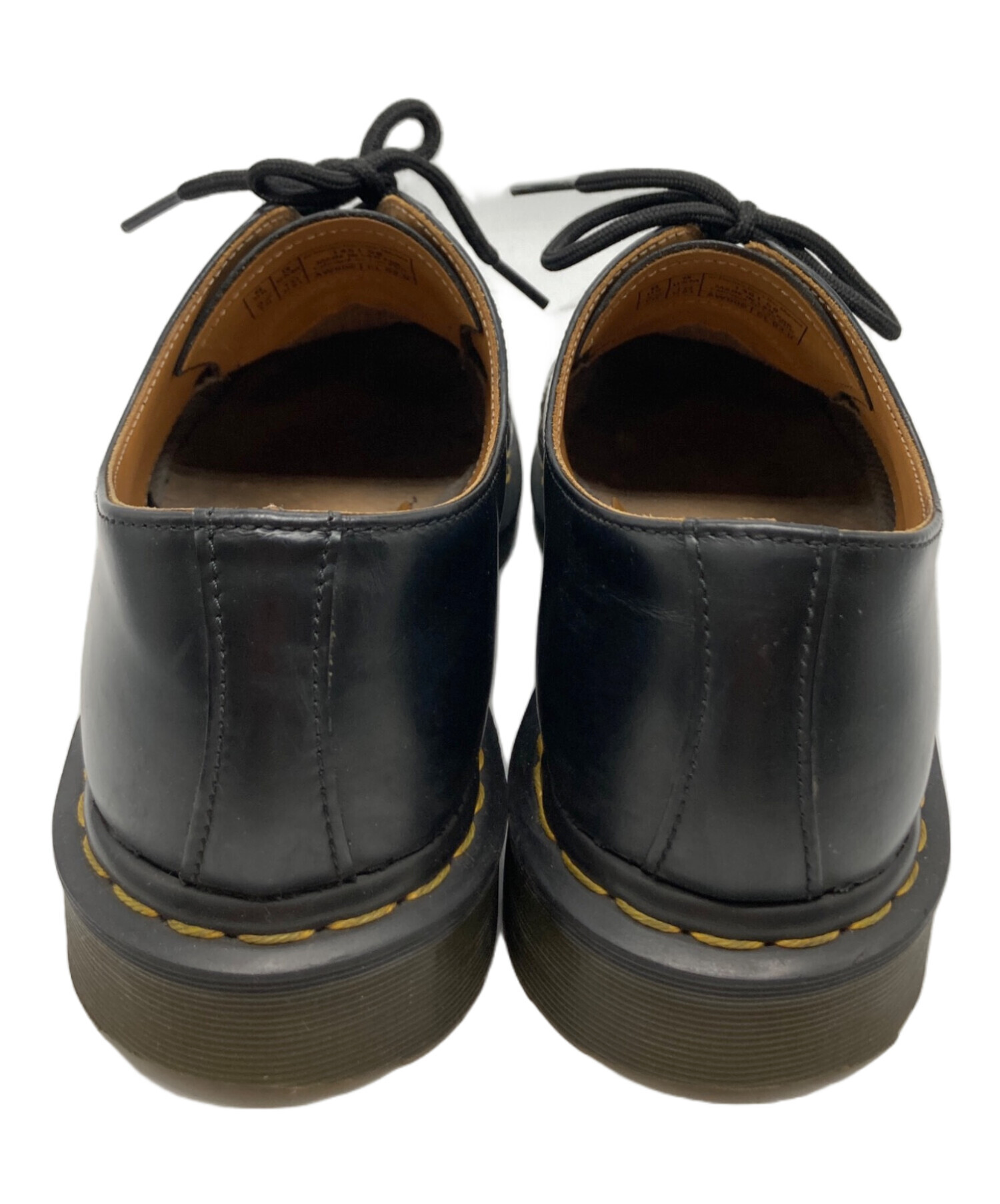 Dr. Martens ブラックレザーシューズ UK8 中古・古着通販】Dr.Martens (ドクターマーチン) 3ホールシューズ