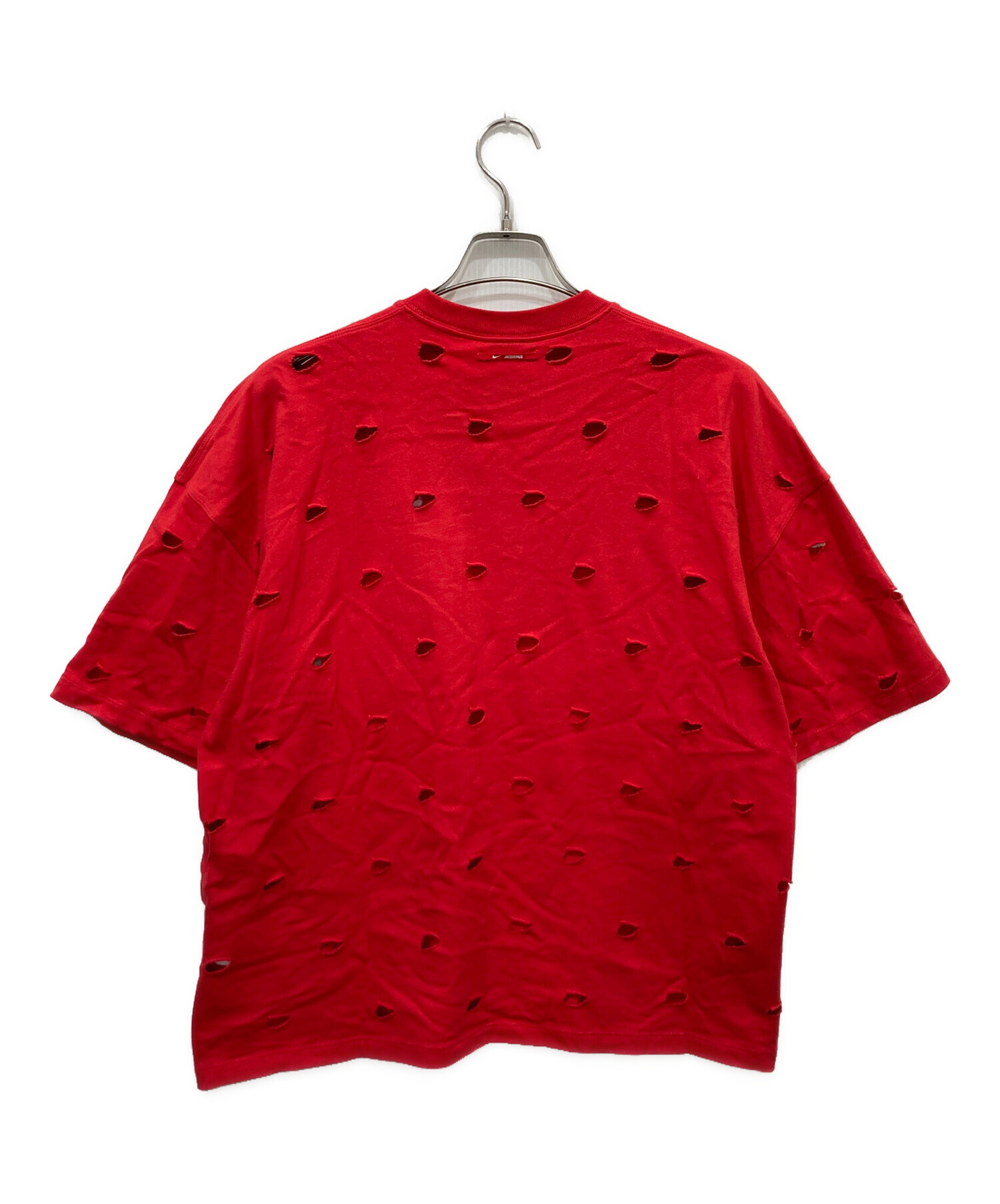 JACQUEMUS ジャックムス Tシャツ・カットソー S 赤 【古着】【中古】【送料無料】 中古・古着通販】NIKE (ナイキ) jacquemus (ジャックムス) スウッシュT
