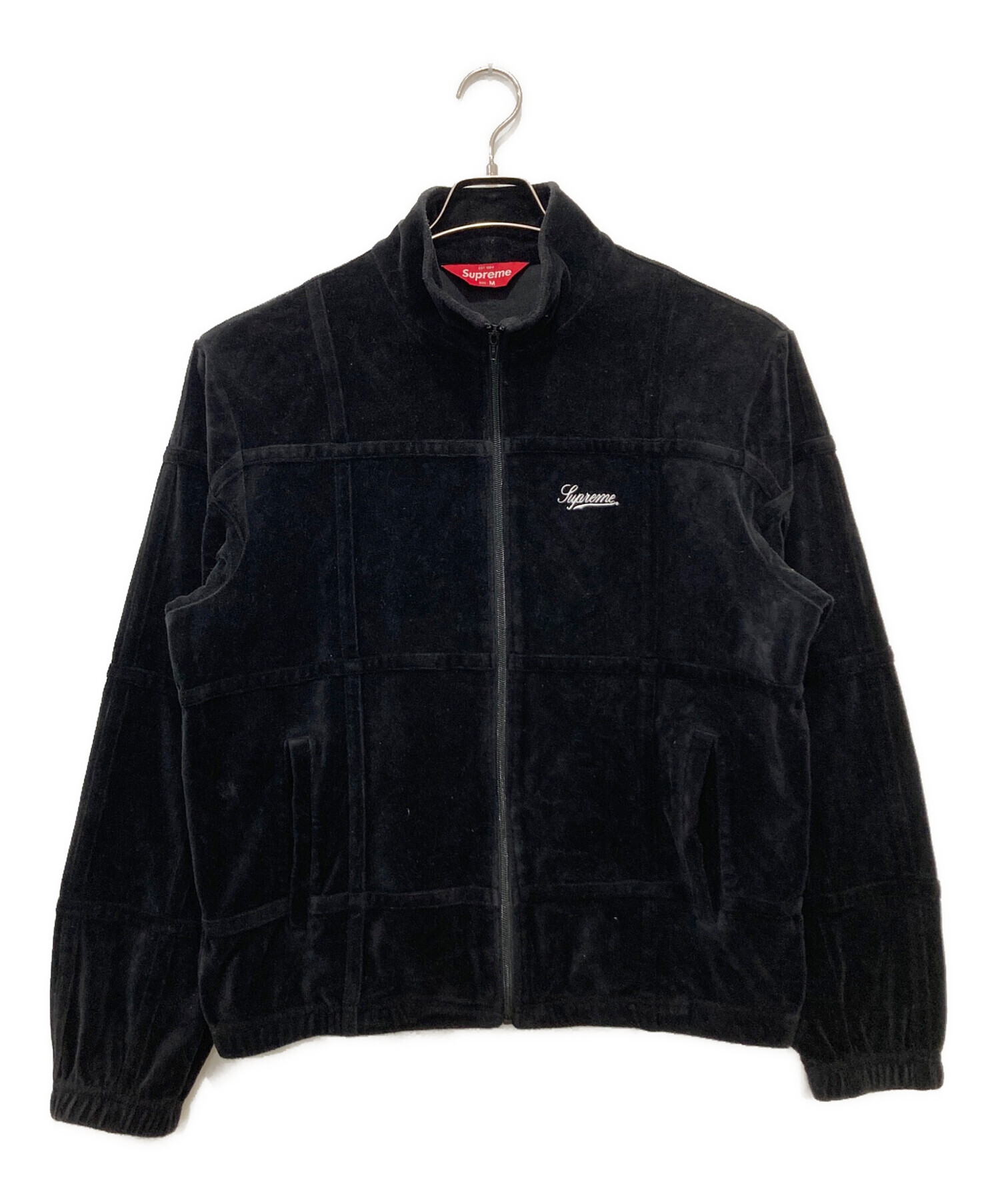 ジャケット・アウター Supreme Grid Taping Velour Jacket Black 中古・古着通販】SUPREME (シュプリーム) grid taping velour jacket