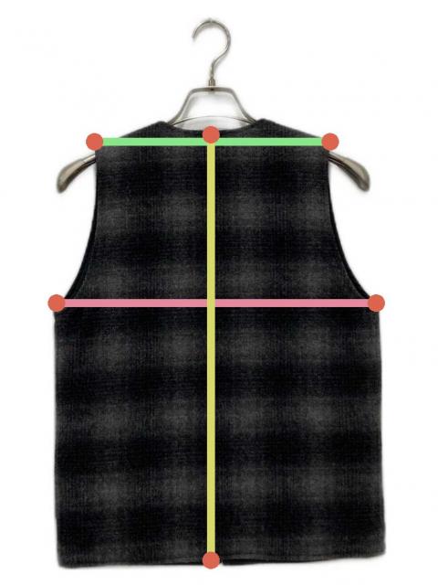 challenger(チャレンジャー) チェックベスト 中古・古着通販】CHALLENGER (チャレンジャー) オンブレチェックベスト