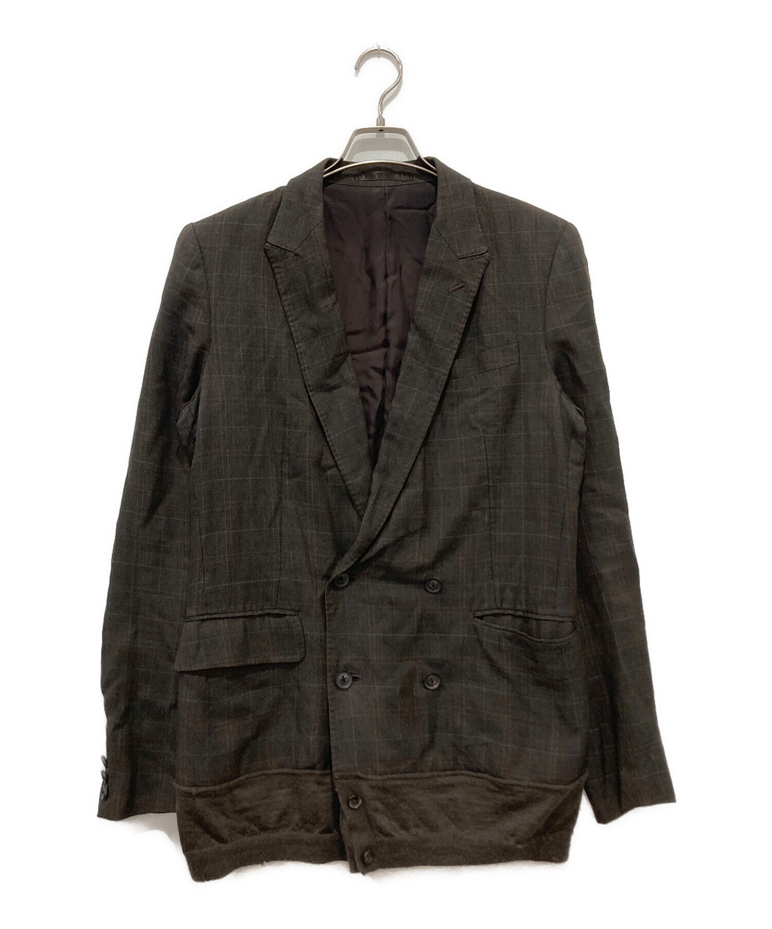 中古・古着通販】KOLOR (カラー) ダブルジャケット ブラウン サイズ:1 