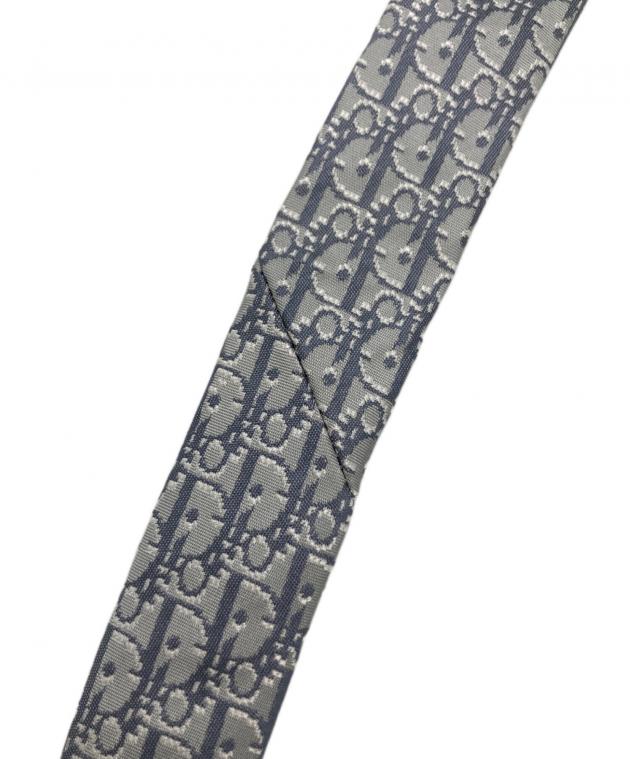 中古・古着通販】DIOR (ディオール) トロッター柄ネクタイ グレー