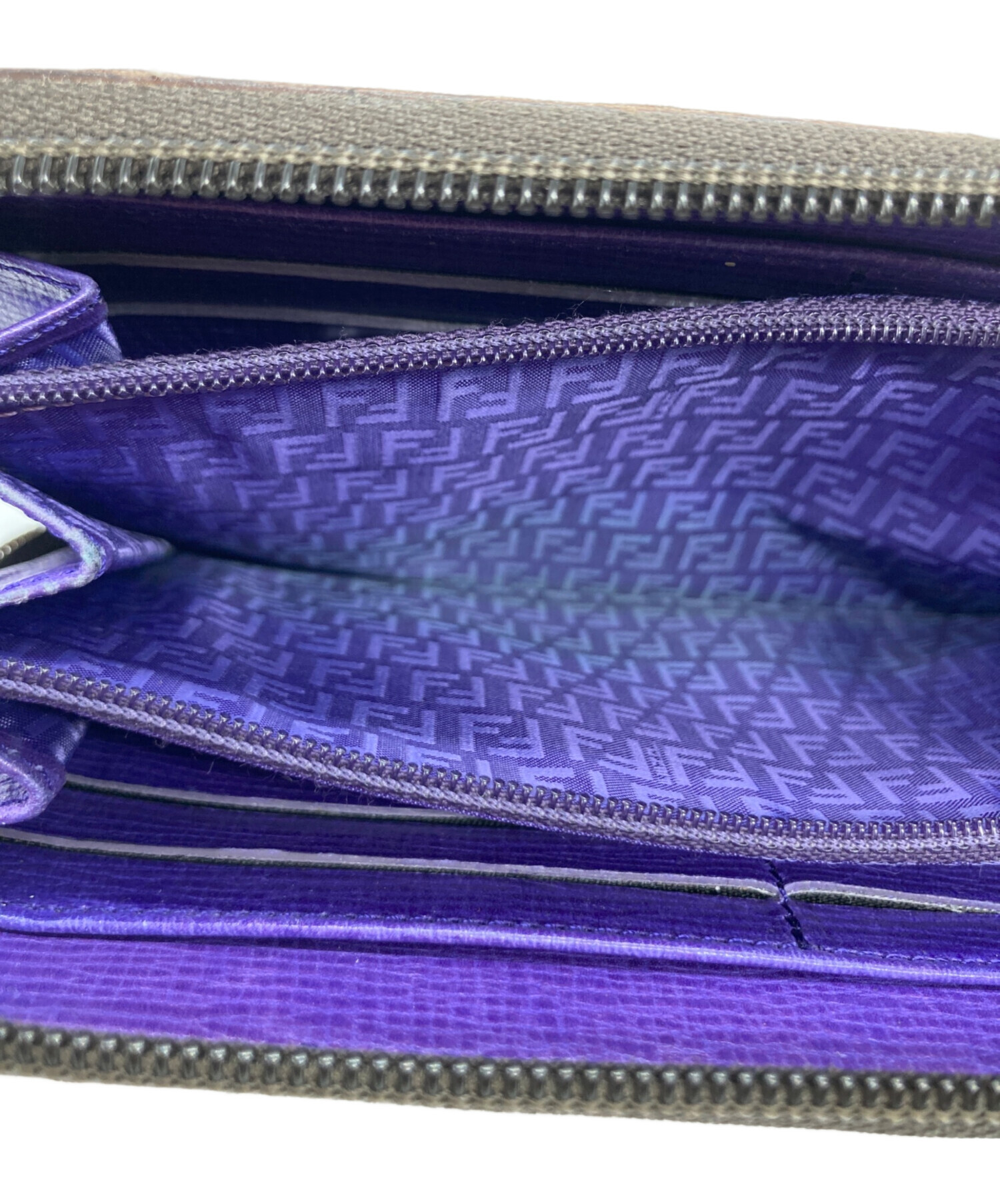 中古・古着通販】FENDI (フェンディ) 長財布 ブラウン×パープル 