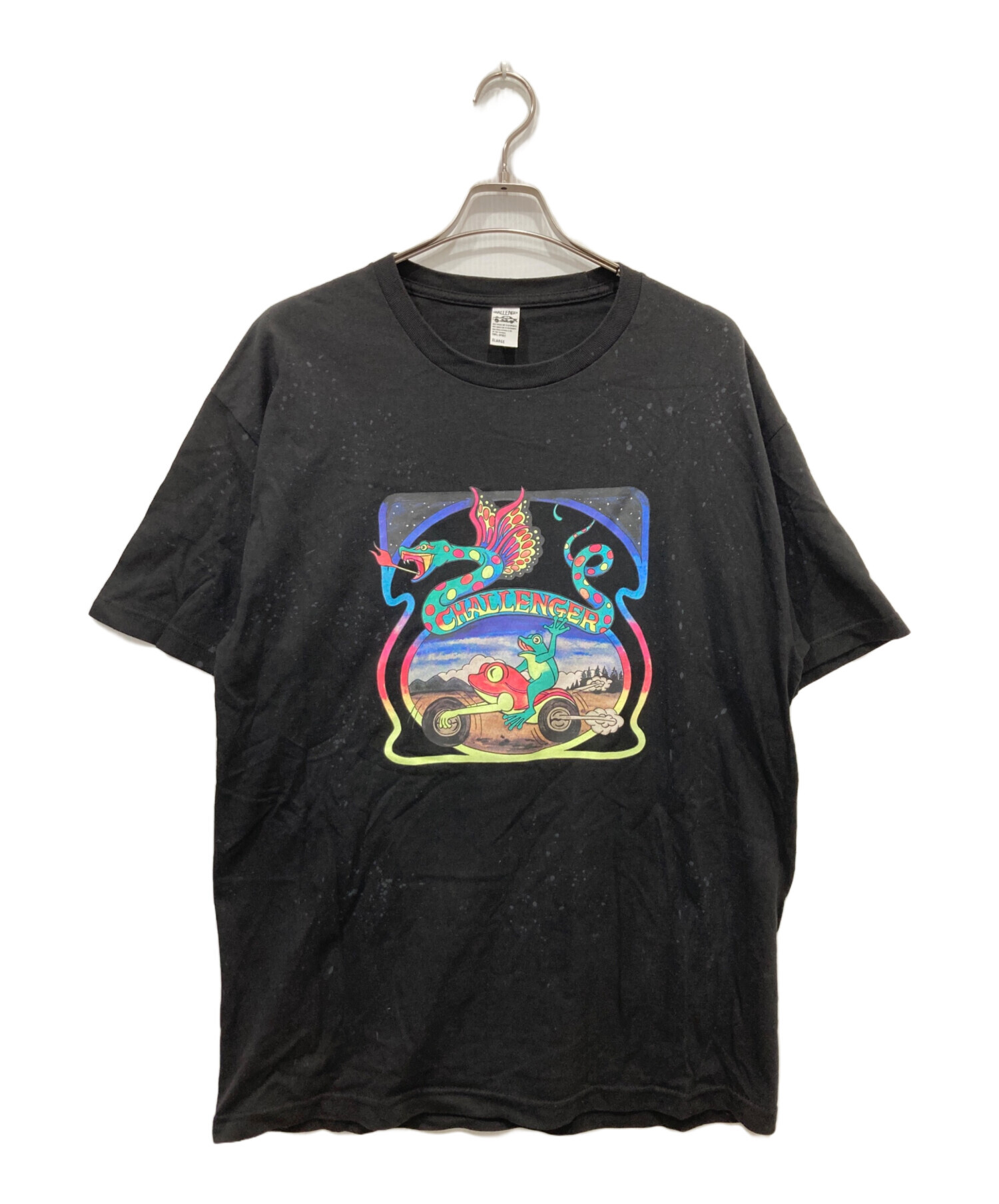 ブラック CHALLENGERTシャツ 中古・古着通販】CHALLENGER (チャレンジャー) プリントTシャツ