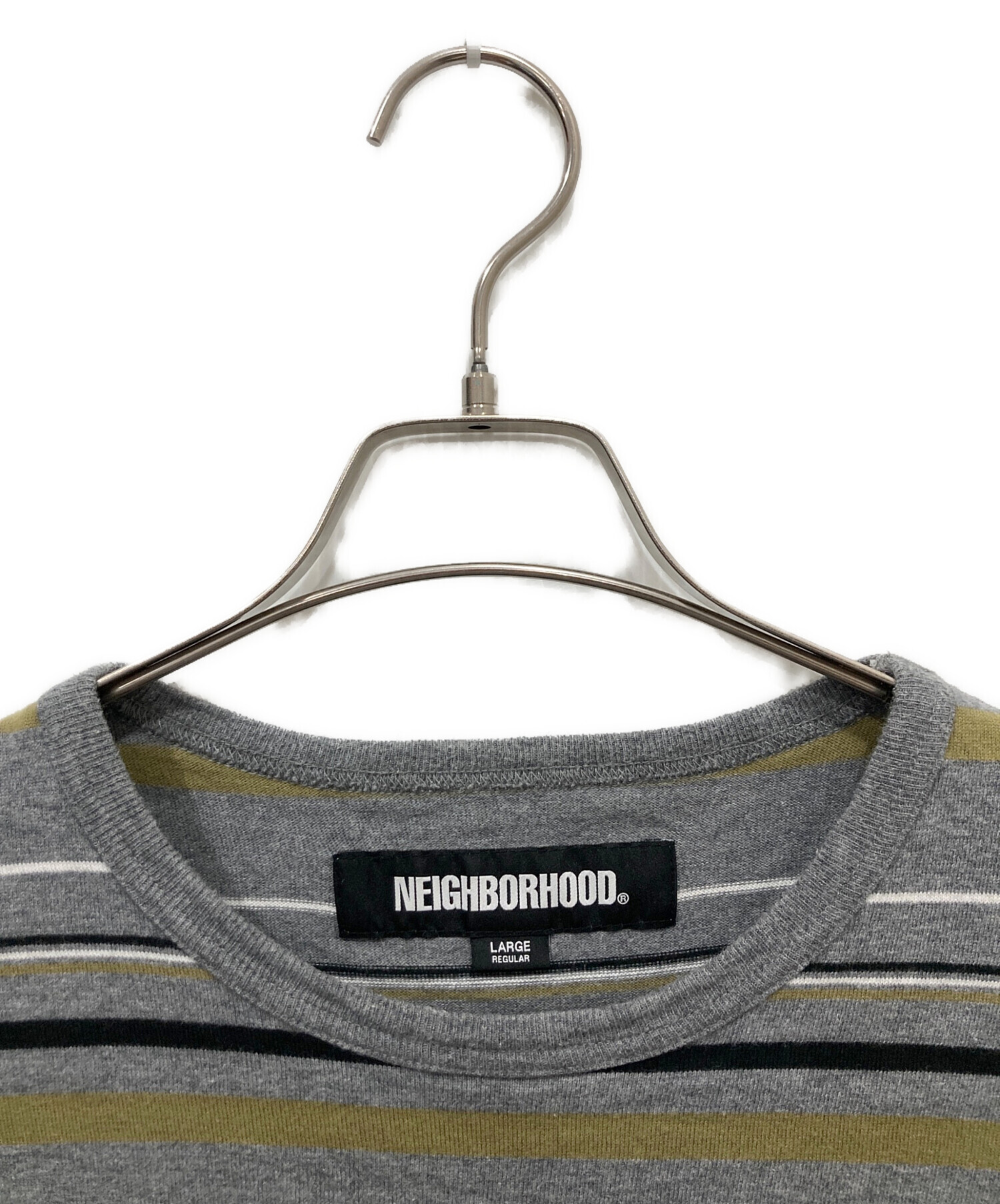 【超レア◆未使用に近い◆XLサイズ】ネイバーフッド 太ボーダーロンT◆B'z稲葉 中古・古着通販】NEIGHBORHOOD (ネイバーフッド) ボーダーTシャツ