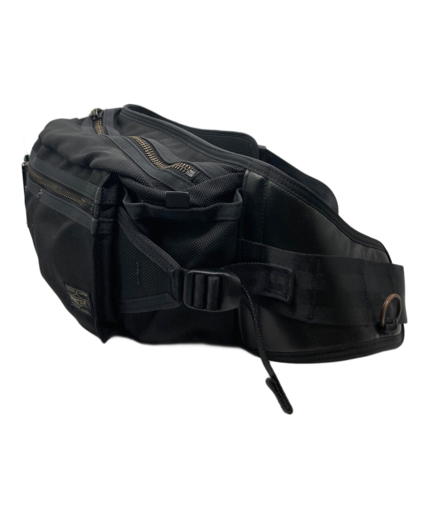 PORTER ボディバッグ ブラック デニム　中古美品 中古・古着通販】PORTER (ポーター) ボディーバッグ ブラック