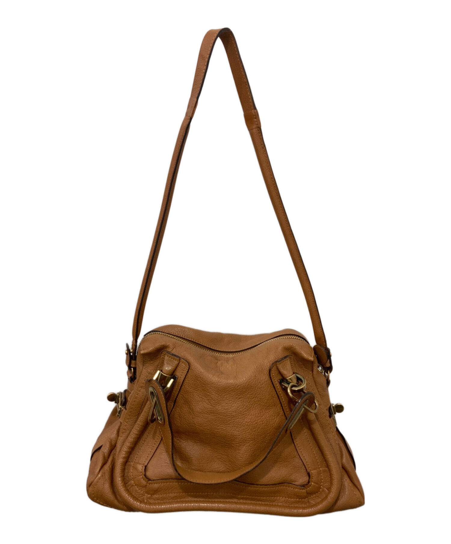 中古・古着通販】Chloe (クロエ) 2WAYレザーバッグ ブラウン｜ブランド 