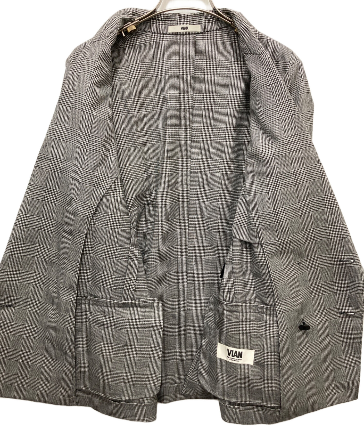 中古・古着通販】VIAN (ヴィアン) ダブルジャケット グレー サイズ:38