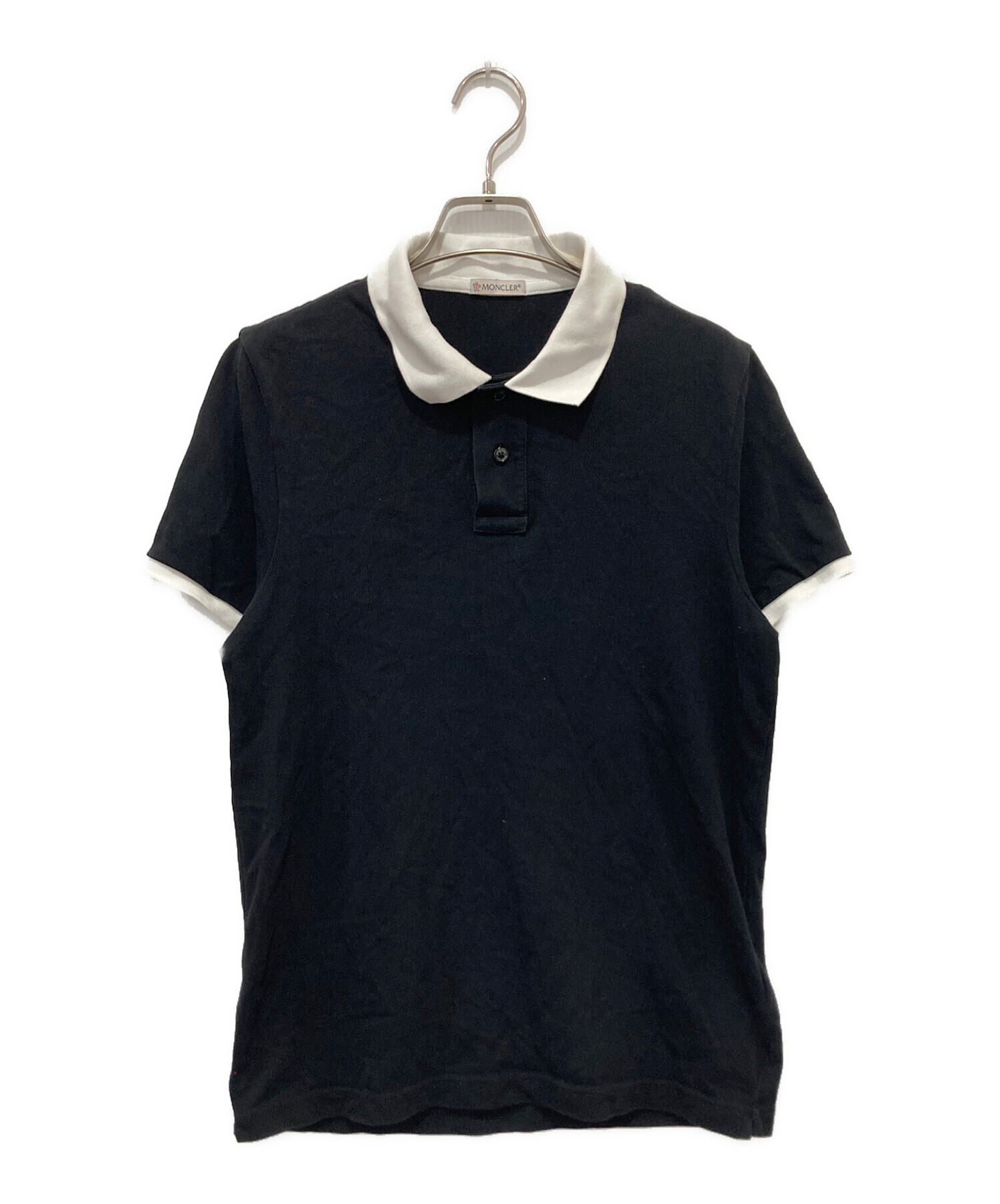 ［新品未使用］モンクレール　ポロシャツ　ブラック　S 中古・古着通販】MONCLER (モンクレール) MAGLIA POLO ブラック サイズ