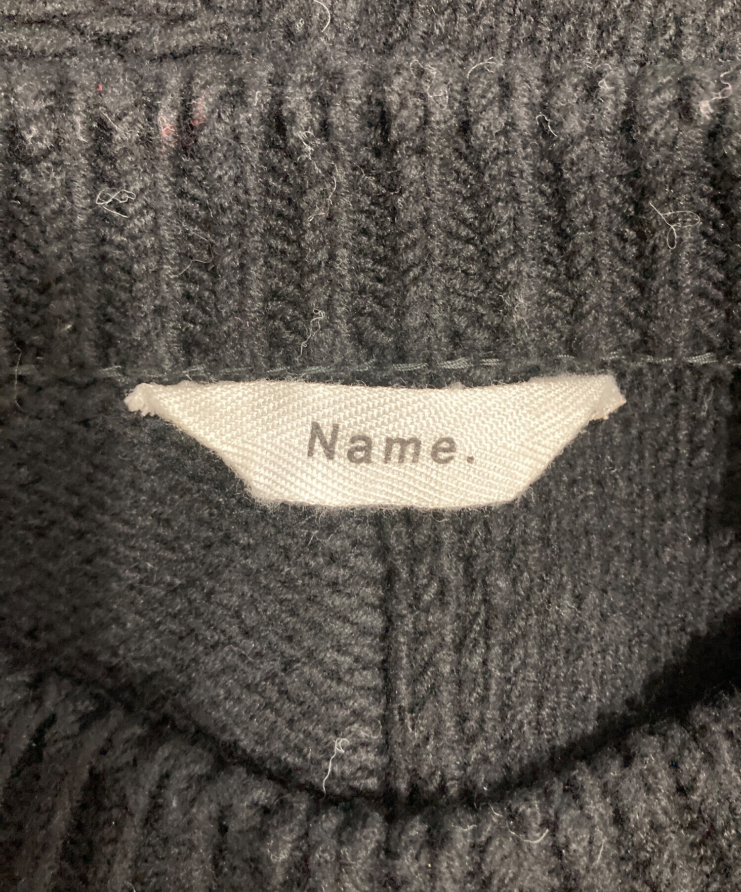 中古・古着通販】Name. (ネーム) PATCHWORK KNIT SWEATER ブラック 