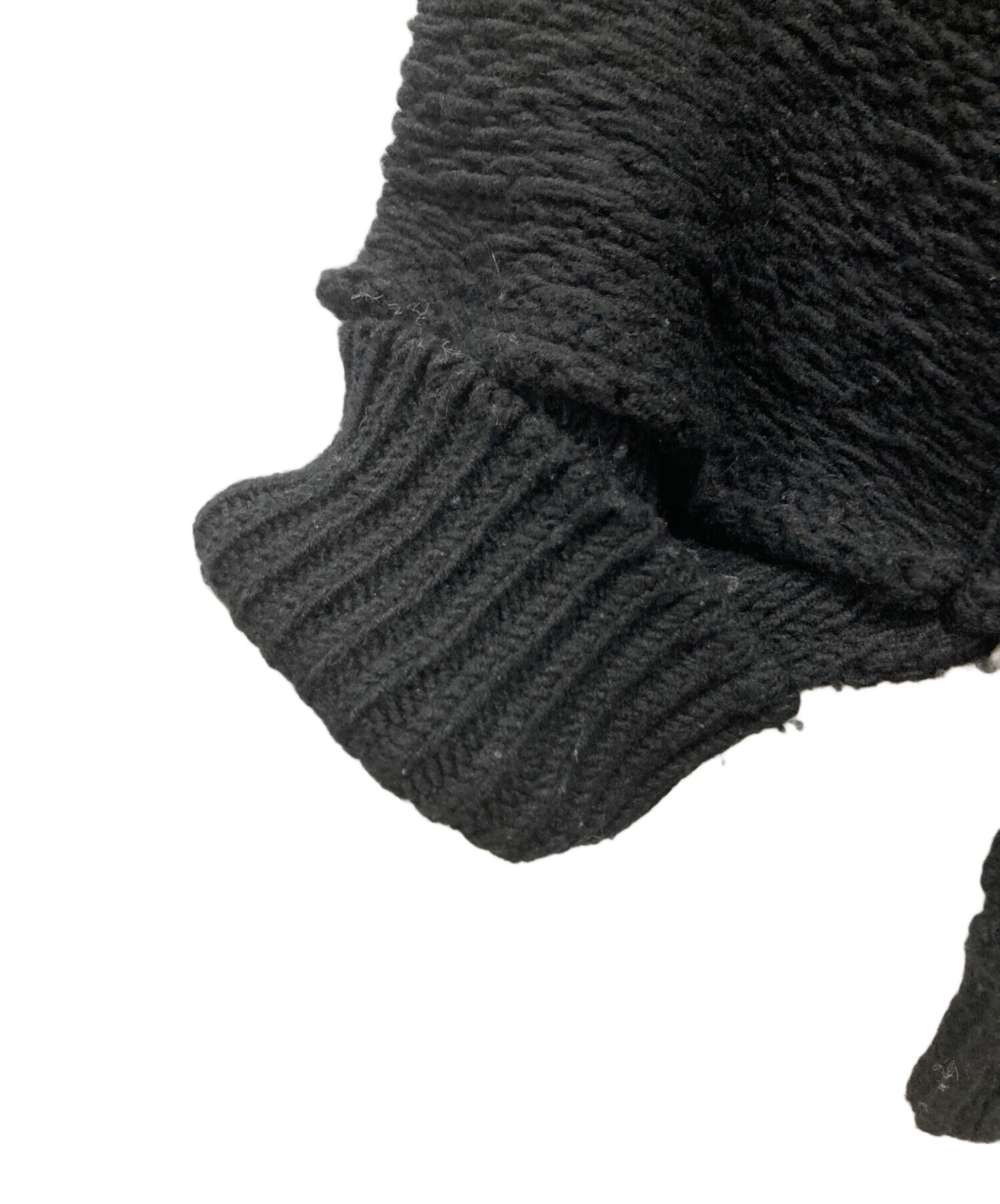 中古・古着通販】Name. (ネーム) PATCHWORK KNIT SWEATER ブラック 