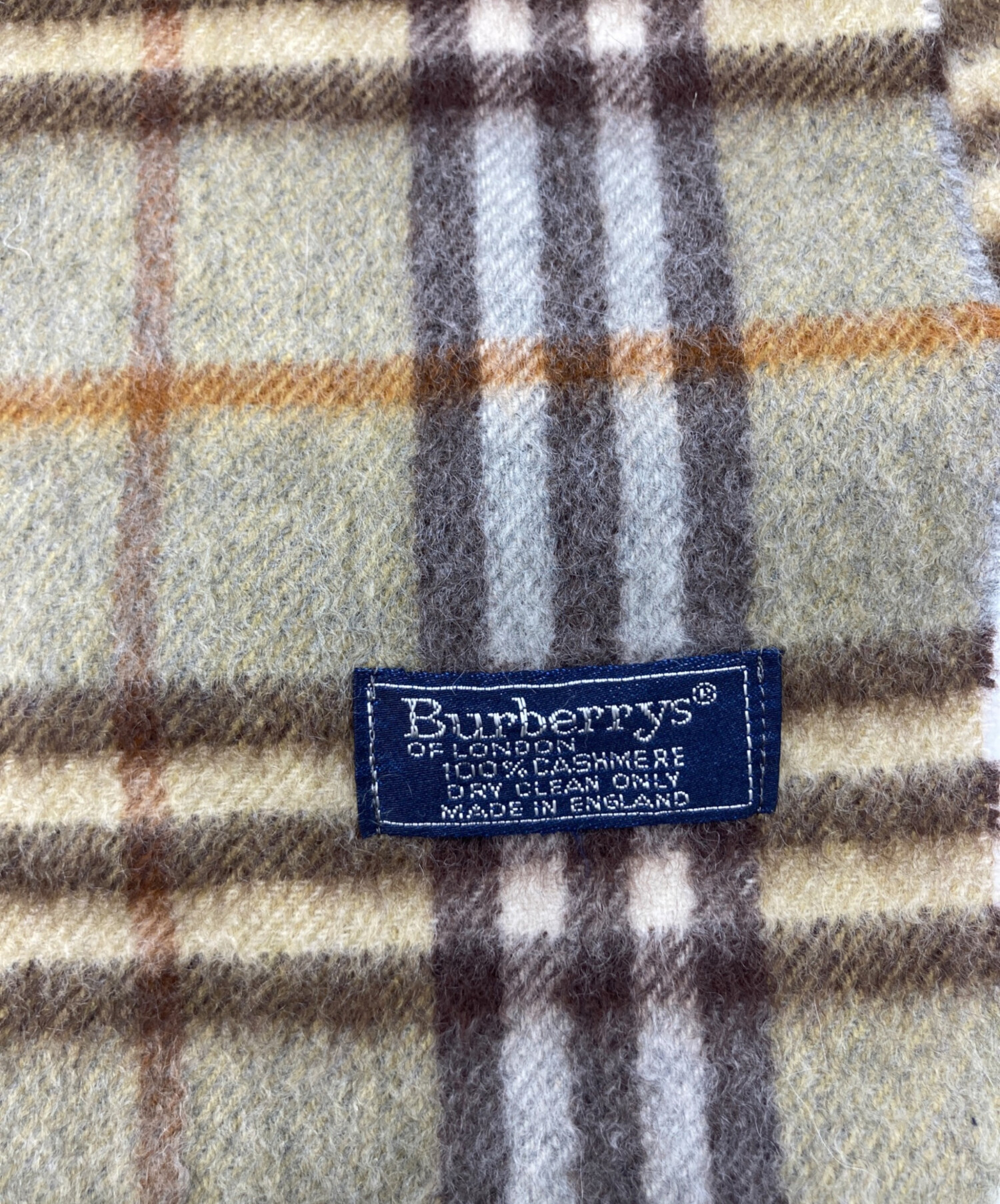 中古・古着通販】Burberry's (バーバリーズ) カシミヤマフラー カーキ