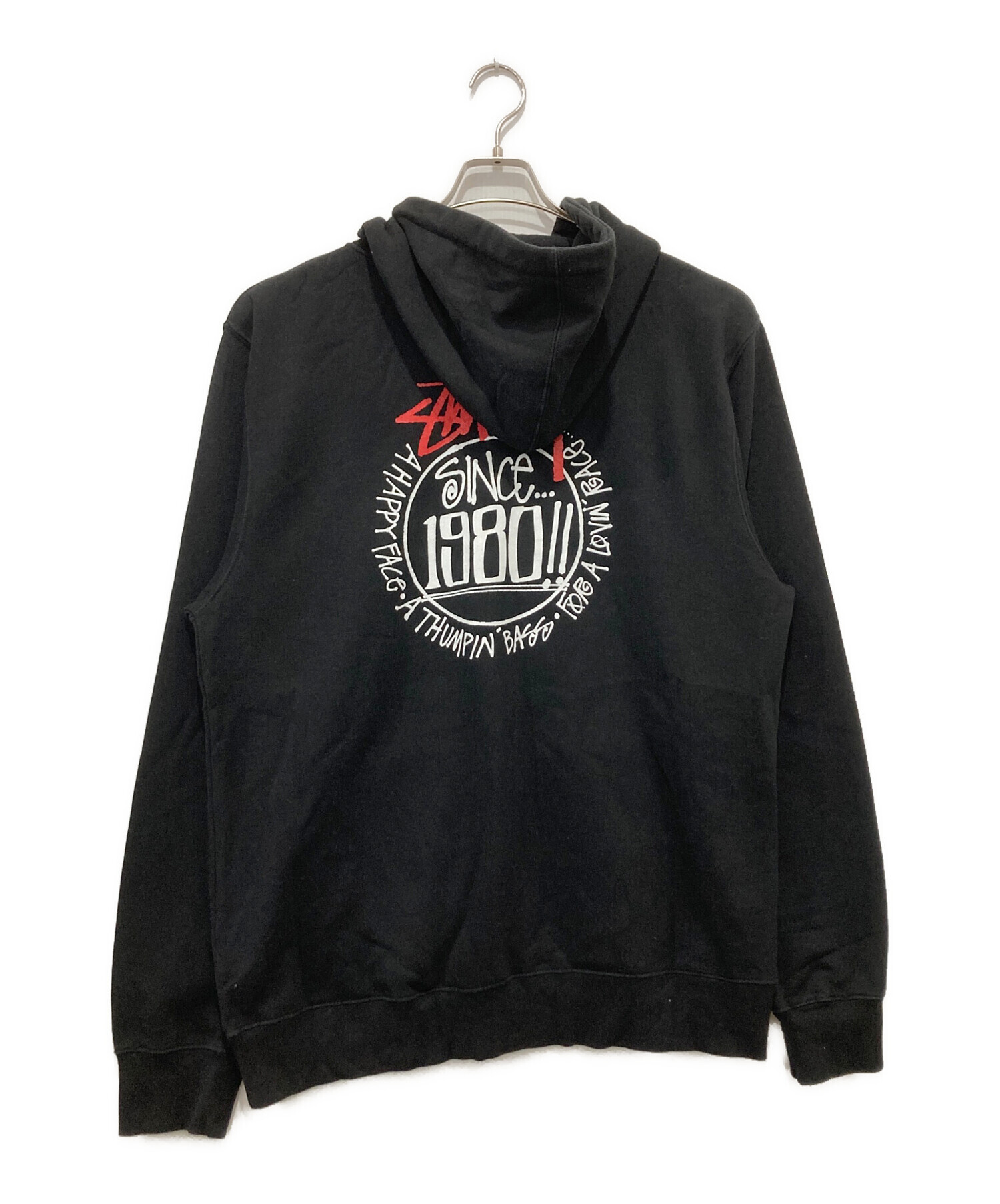 中古・古着通販】stussy (ステューシー) ジップパーカー ブラック