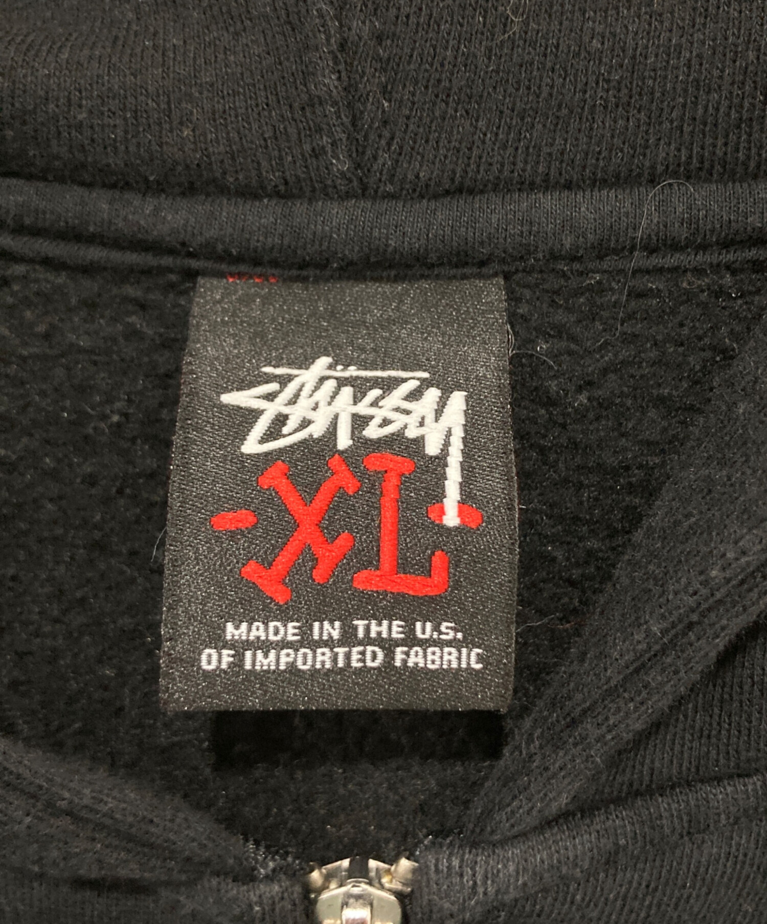 中古・古着通販】stussy (ステューシー) ジップパーカー ブラック