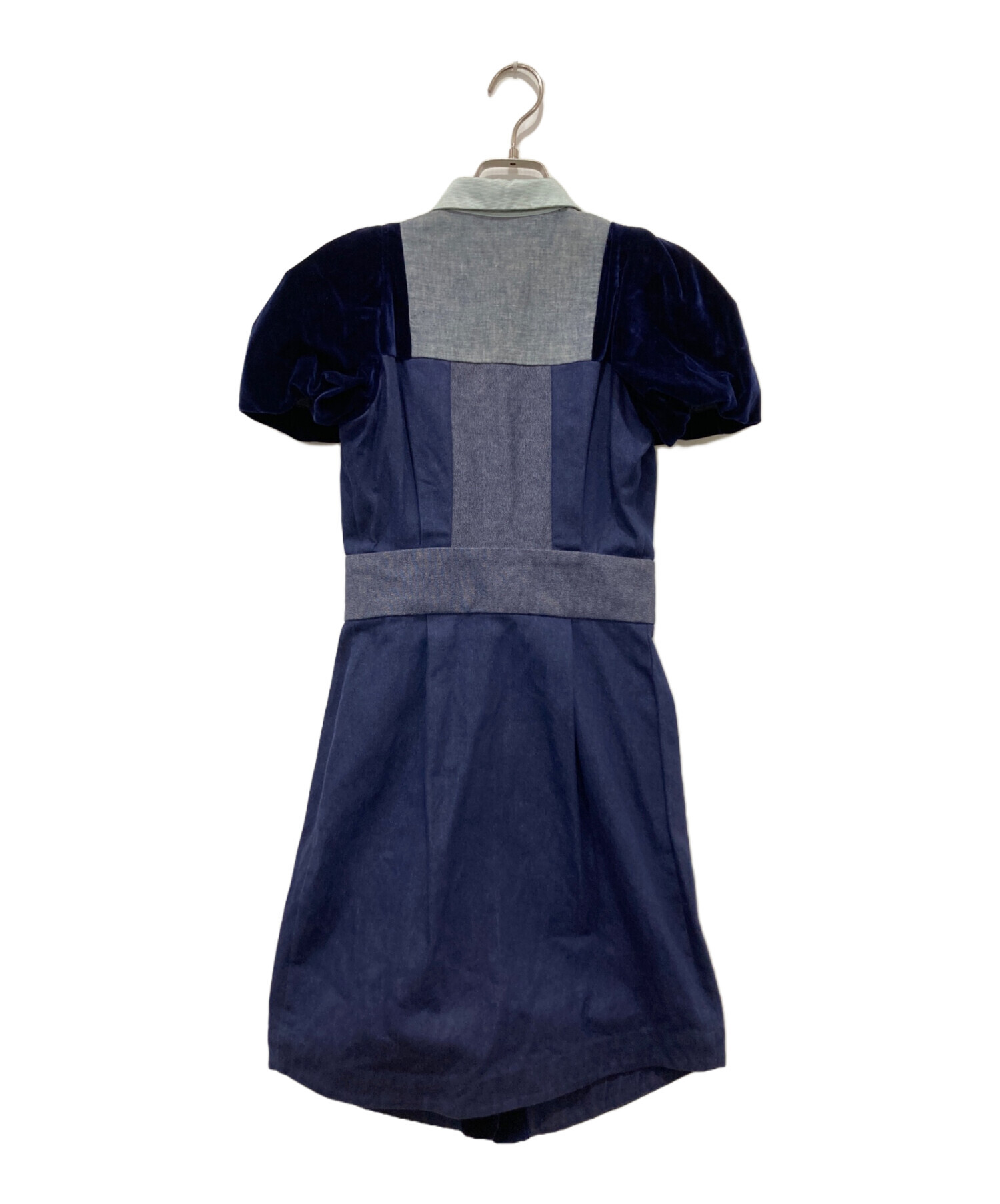 中古・古着通販】MIU MIU (ミュウミュウ) 半袖ワンピース ブルー 