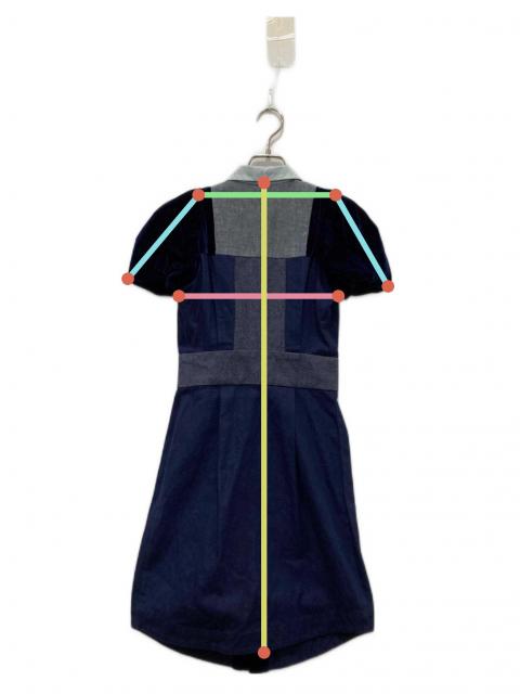 中古・古着通販】MIU MIU (ミュウミュウ) 半袖ワンピース ブルー