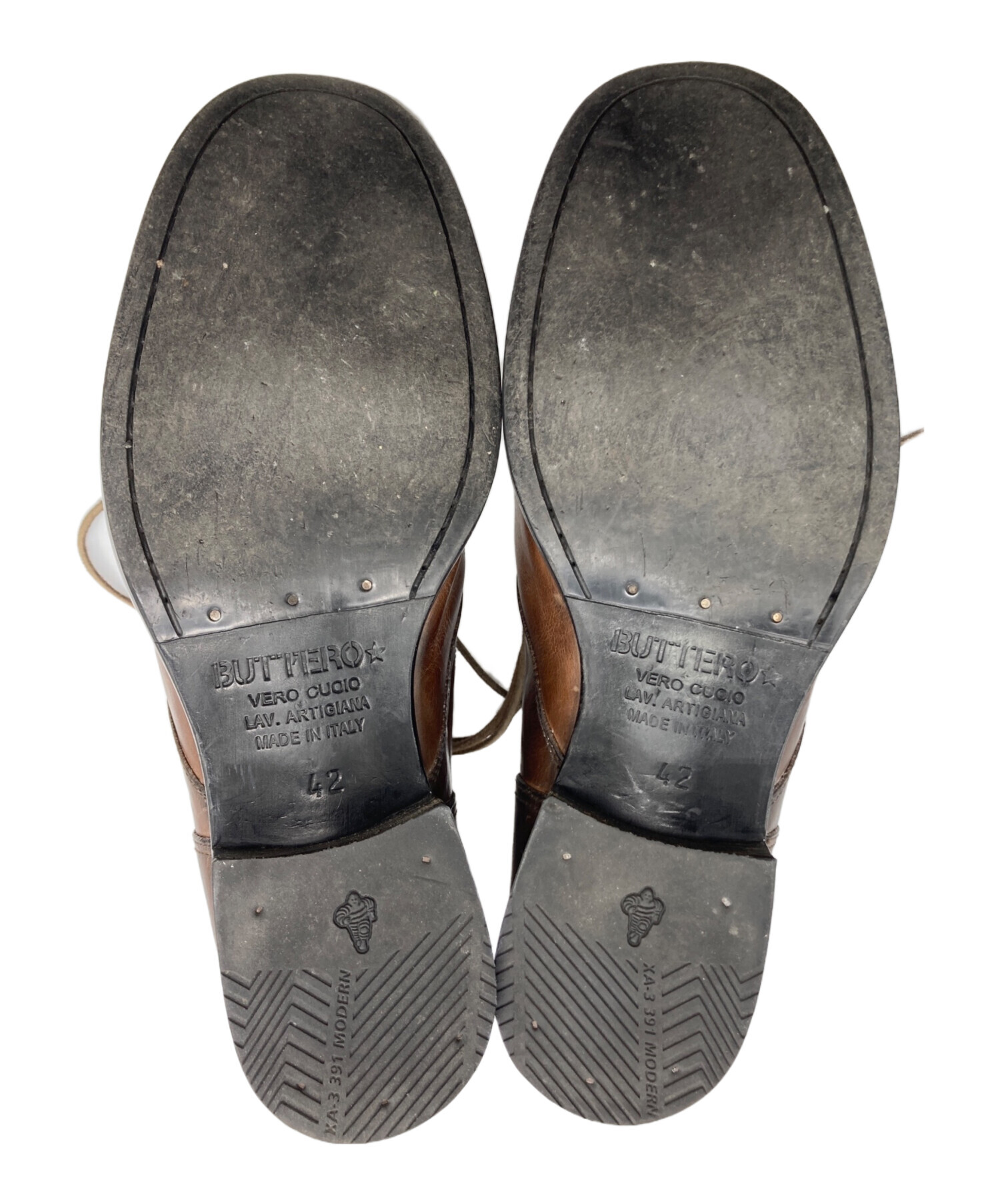 中古・古着通販】BUTTERO (ブッテロ) レースアップブーツ ブラウン