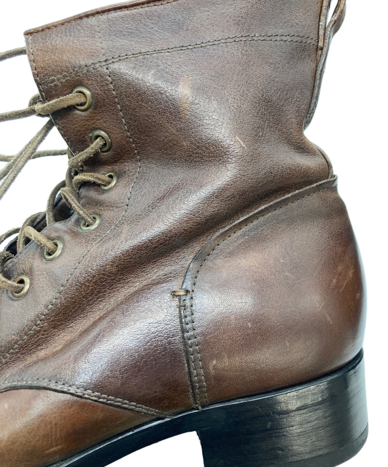 中古・古着通販】BUTTERO (ブッテロ) レースアップブーツ ブラウン